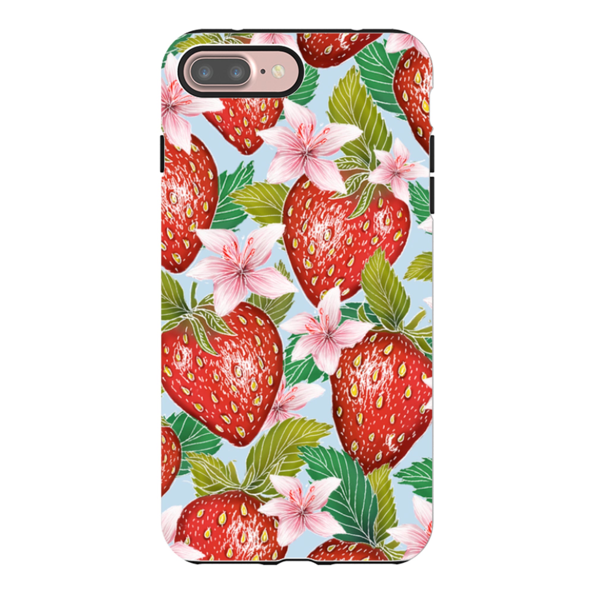 iPhone Tough Case - Blue Strawberries By Catherine Rowe