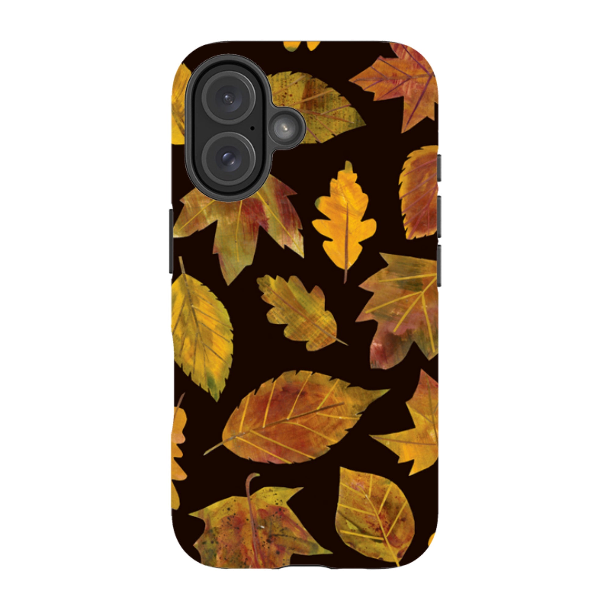 iPhone MagSafe Tough Case - Autumn Textured Leaves By Tracey English