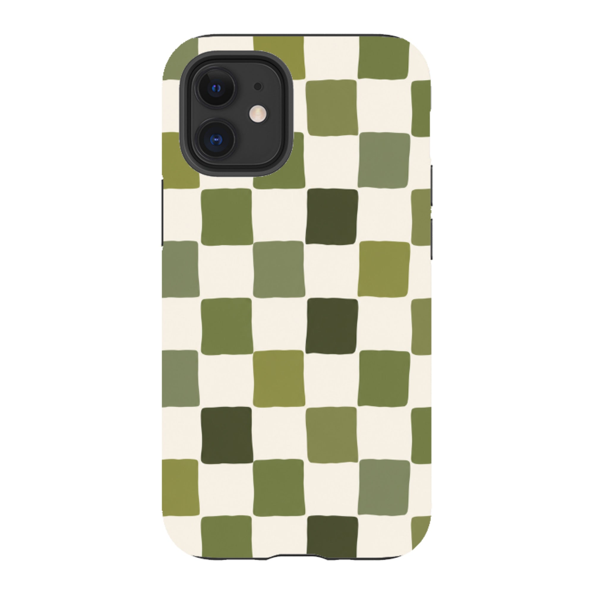 iPhone Tough Case - Green Checkerboard