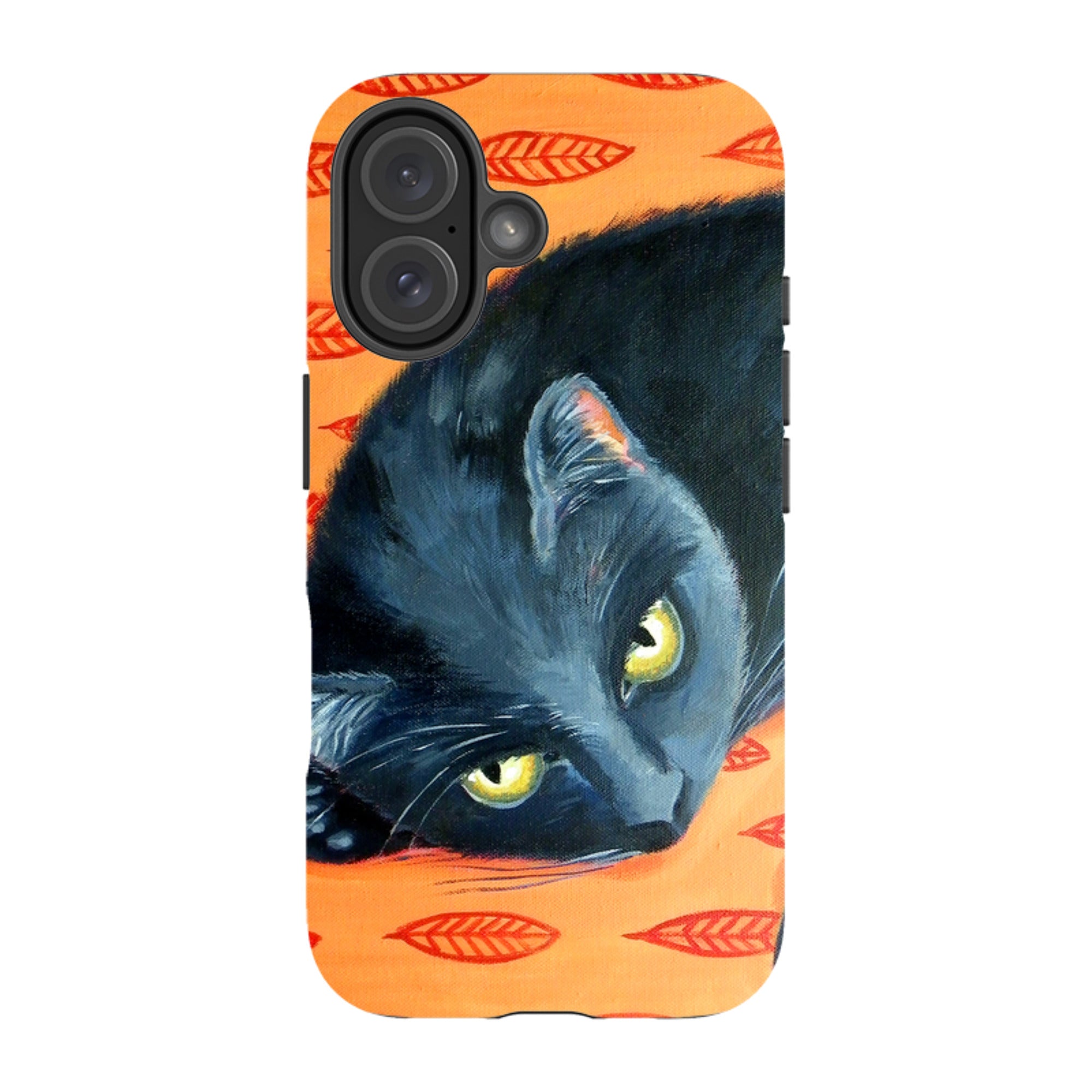 iPhone Tough Case - Black Cat By Mary Stubberfield