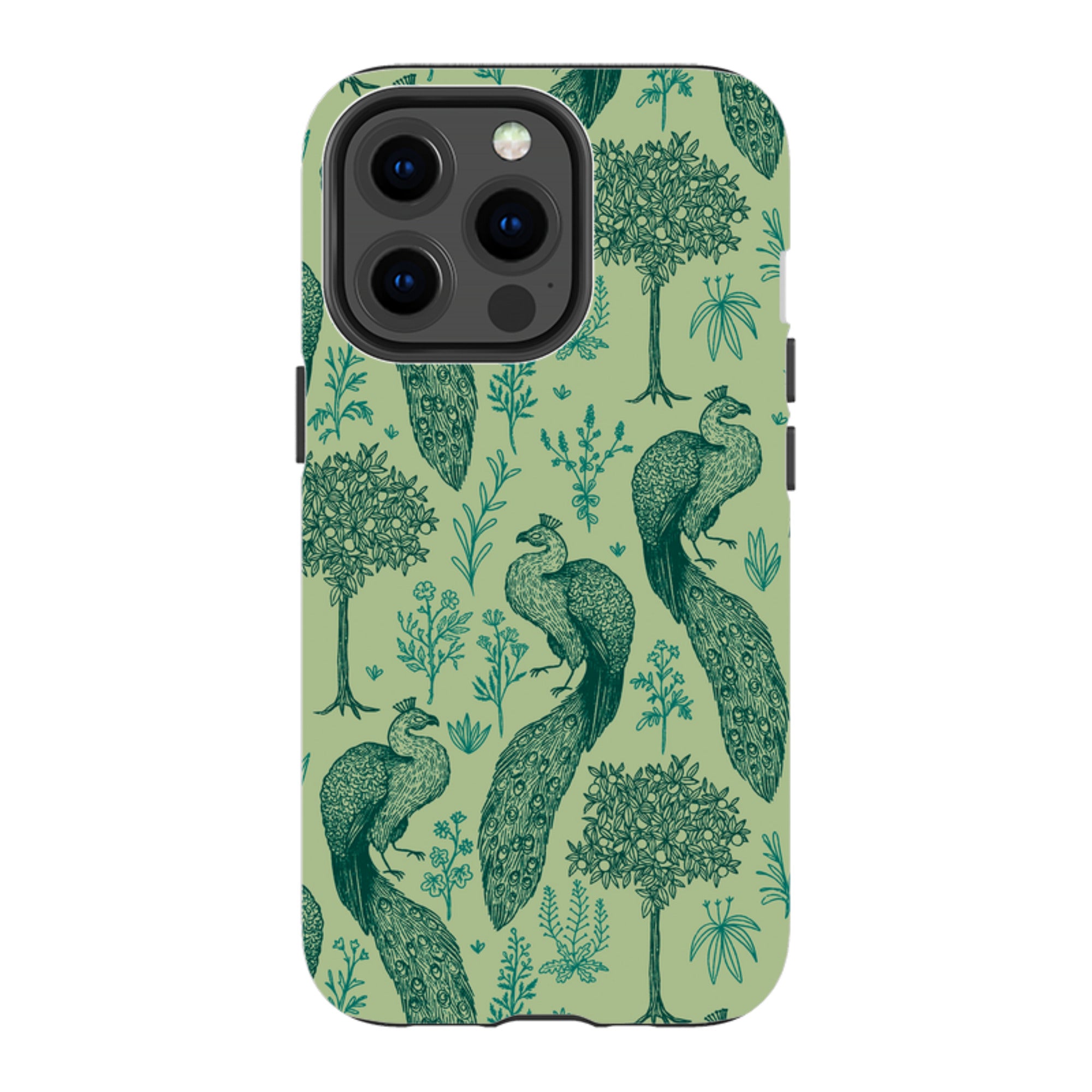 iPhone Tough Case - Peacock Pattern By Anna Stead