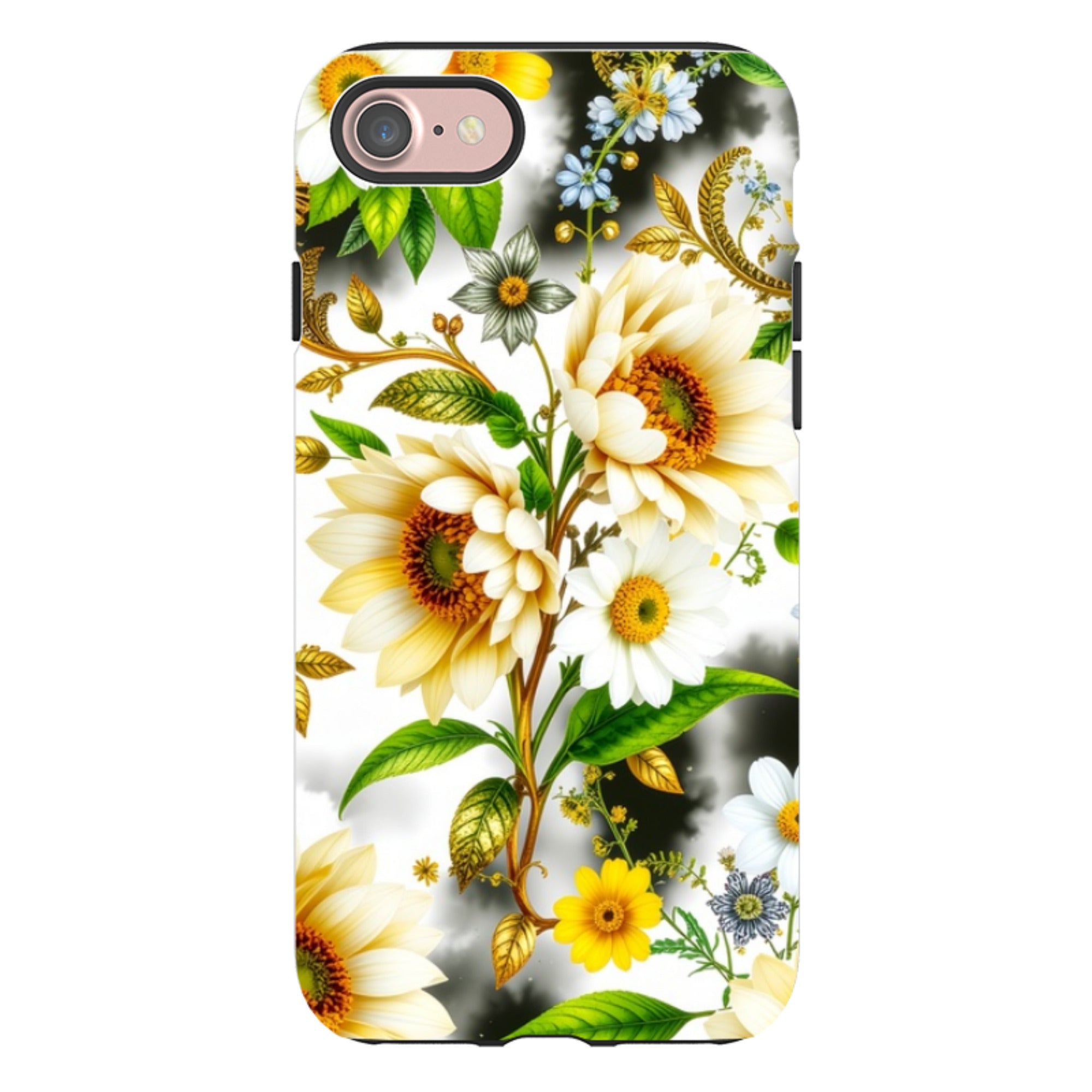 iPhone Case - Gold Flowers