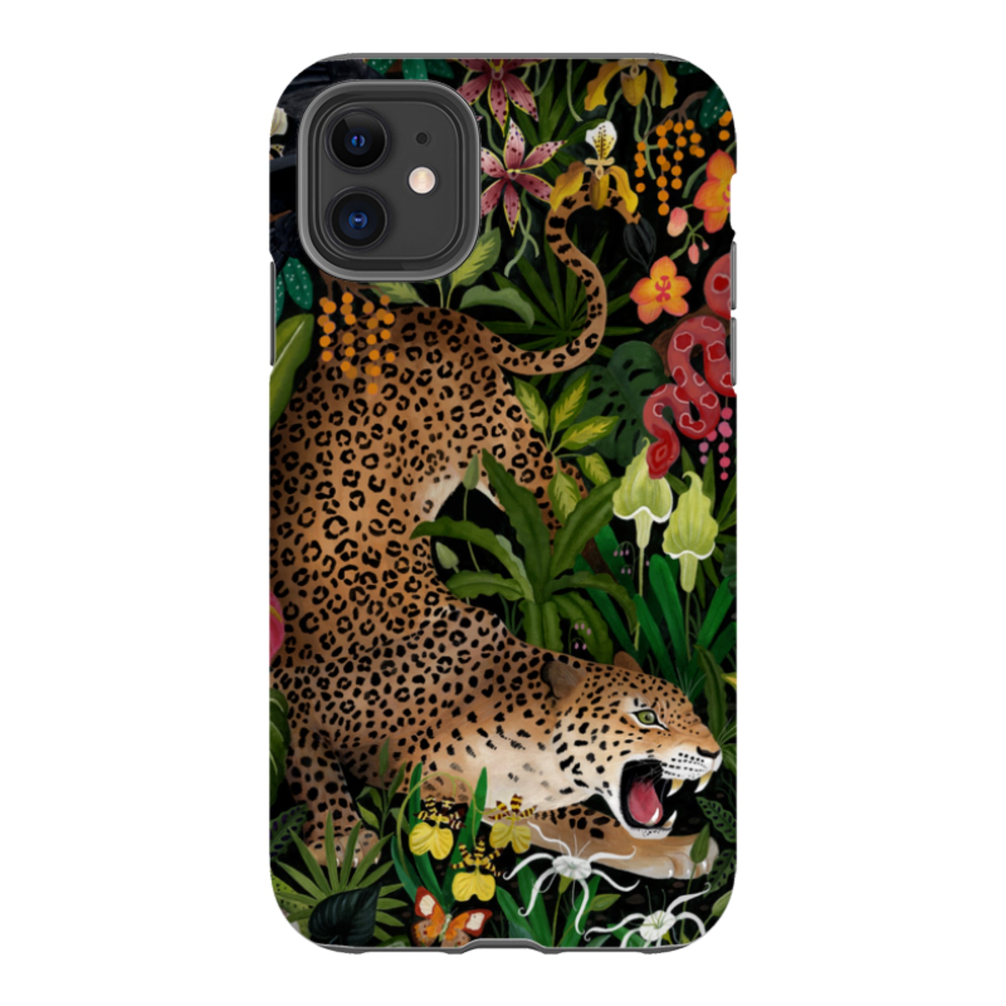 iPhone Tough Case - Roaring Leopard By Bex Parkin