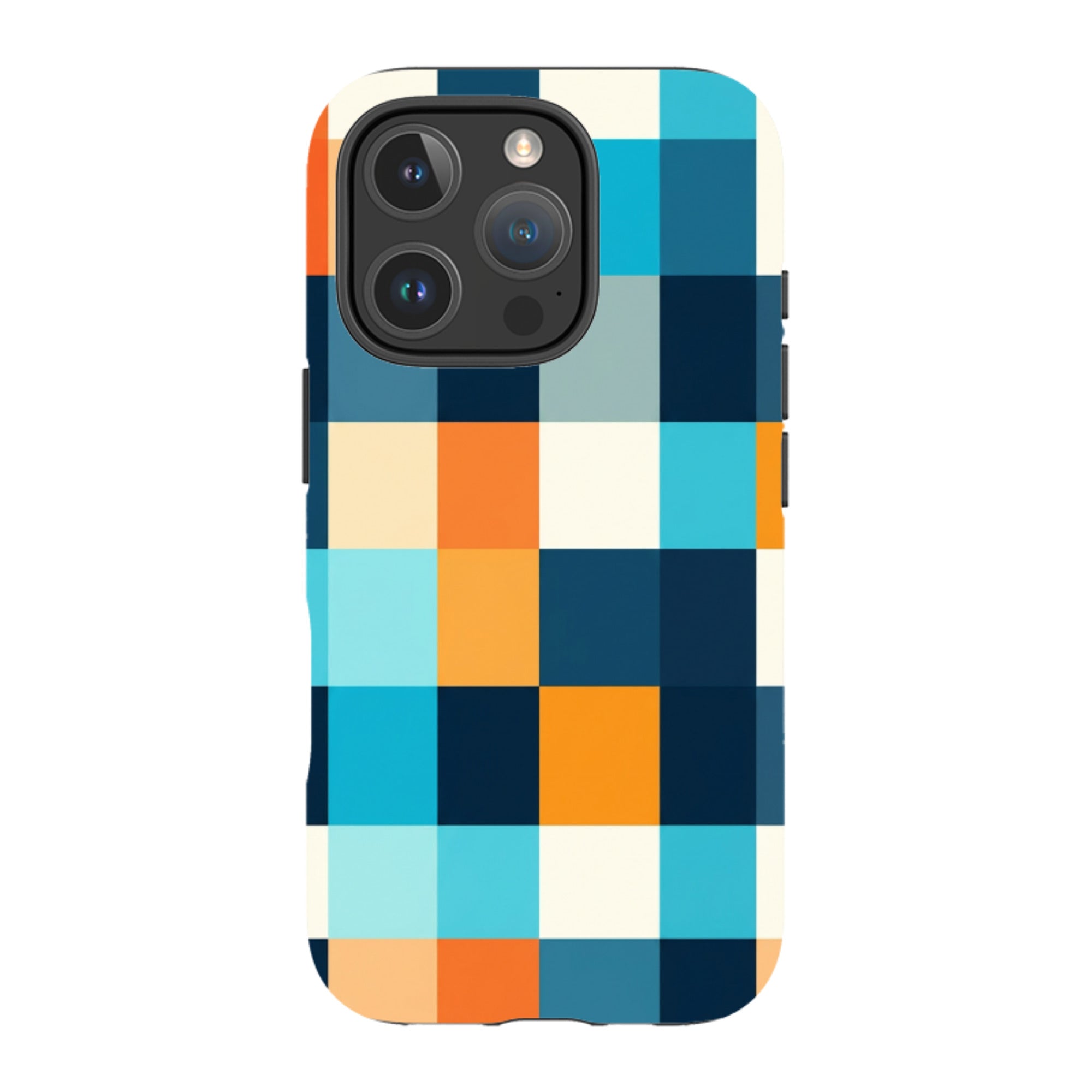 iPhone Tough Case - Navy Blue & Orange