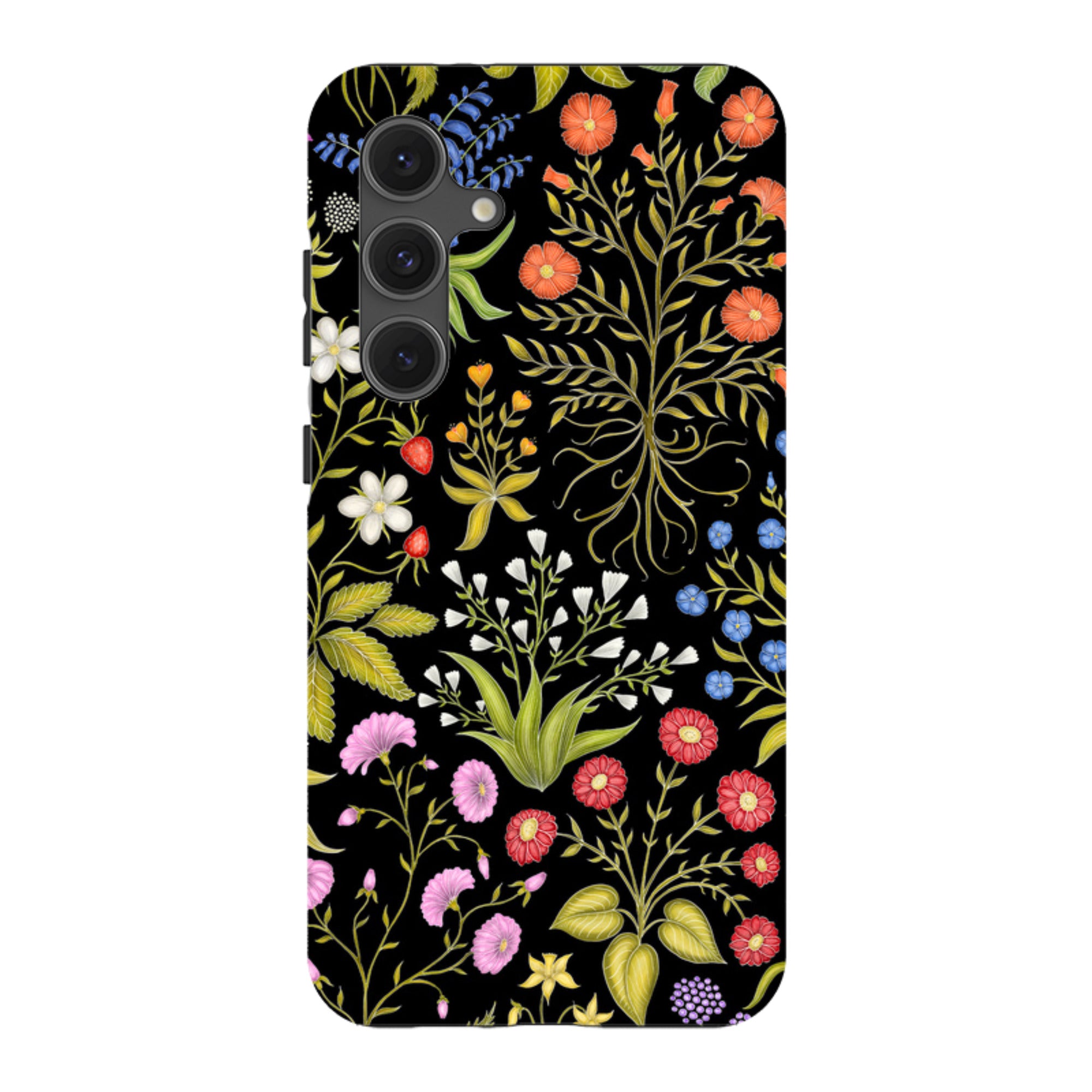 Samsung Tough Case - Fleurs Black By Catherine Rowe