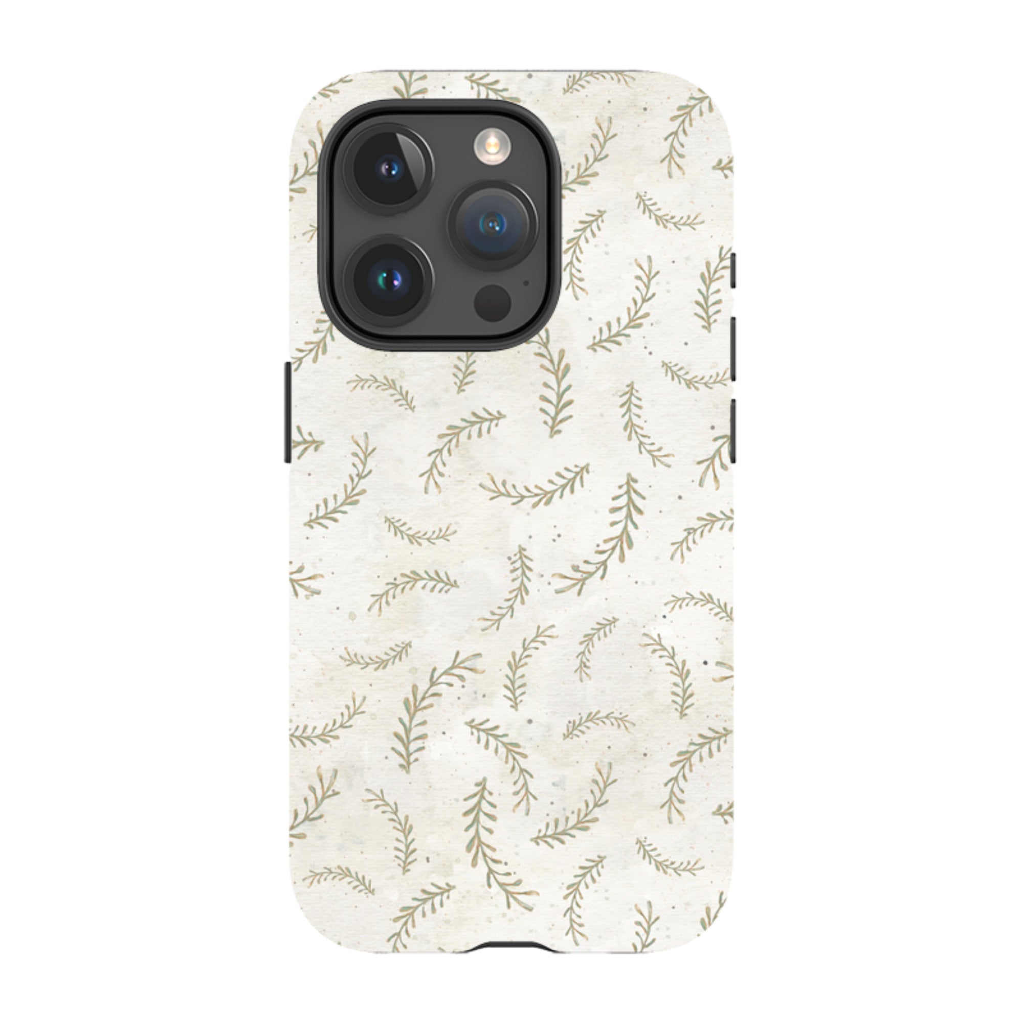 iPhone MagSafe Tough Case - Feathers Grey By Katherine Quinn