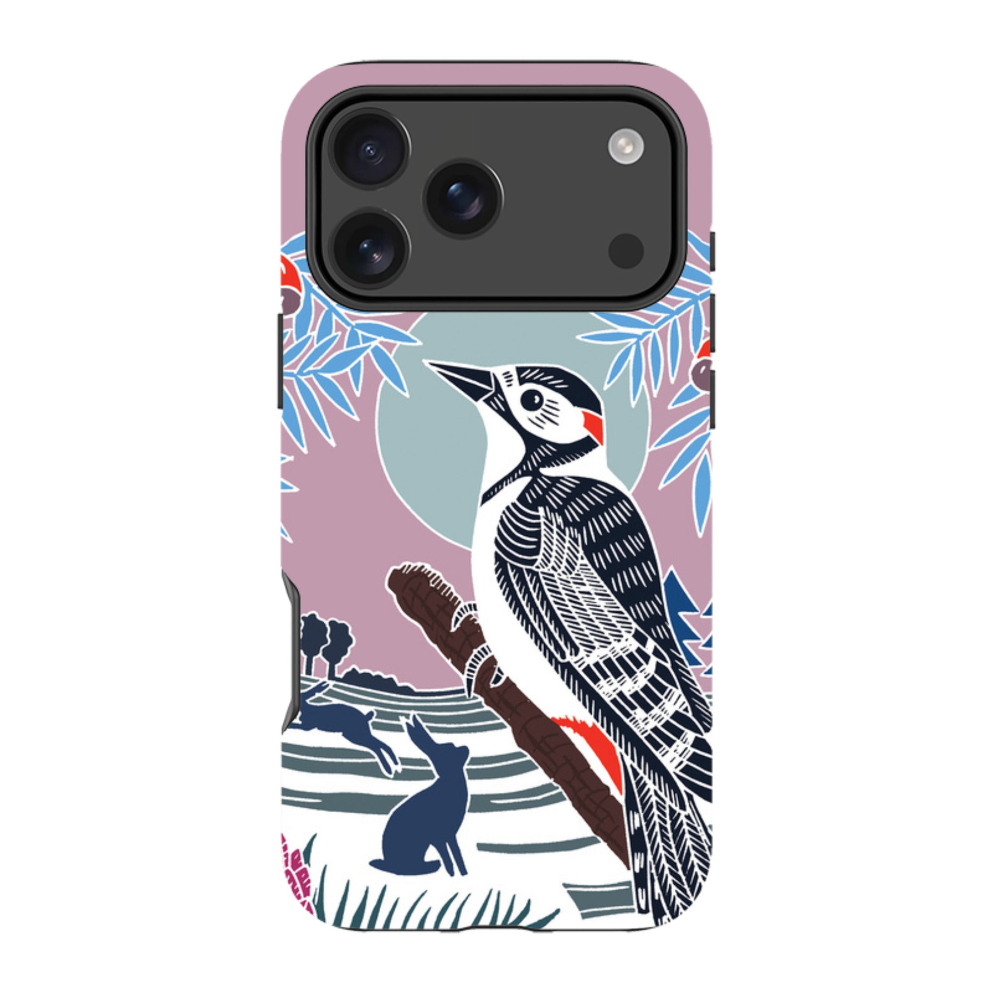 iPhone Tough Case - Woodpecker Pale By Kate Heiss