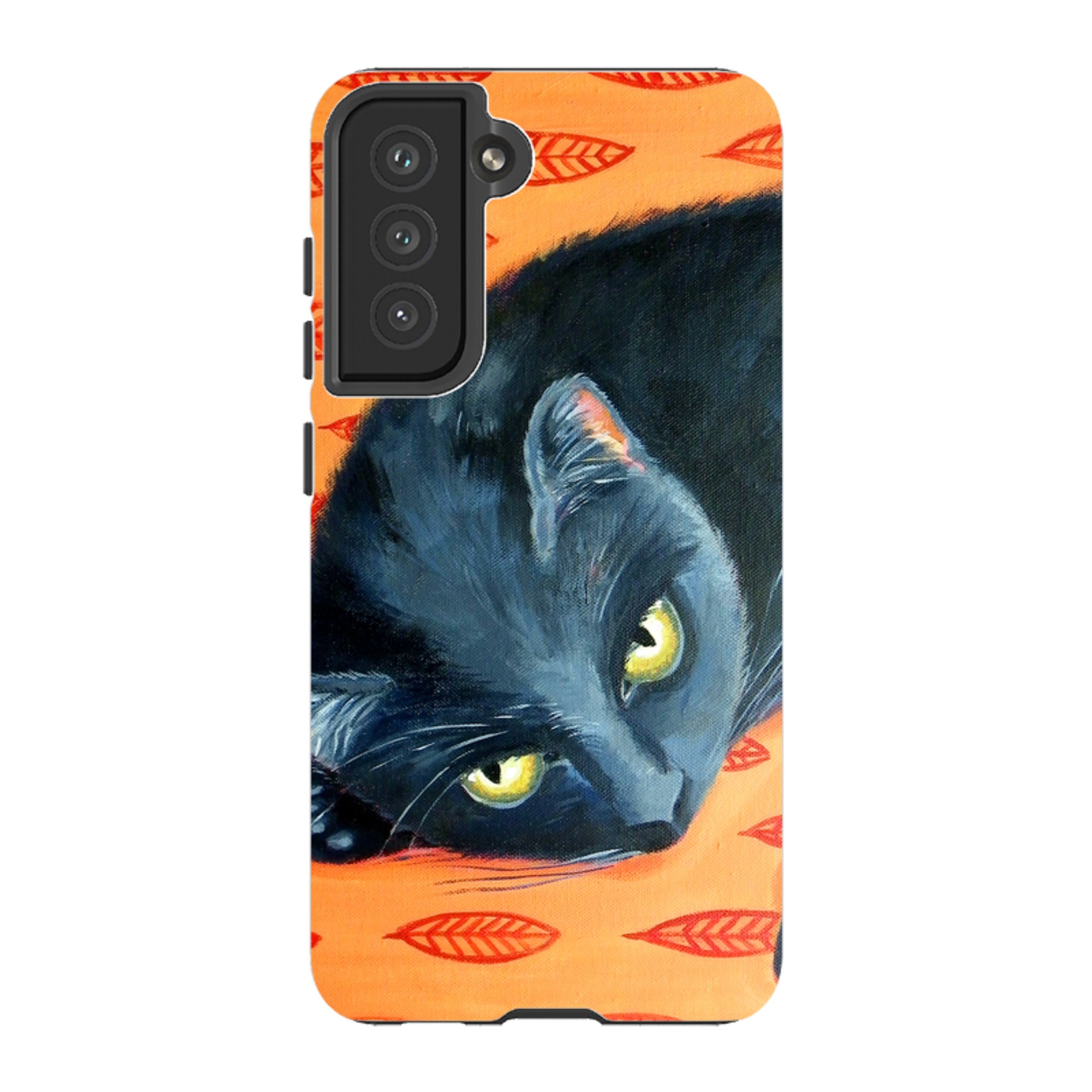 Samsung Tough Case - Black Cat By Mary Stubberfield