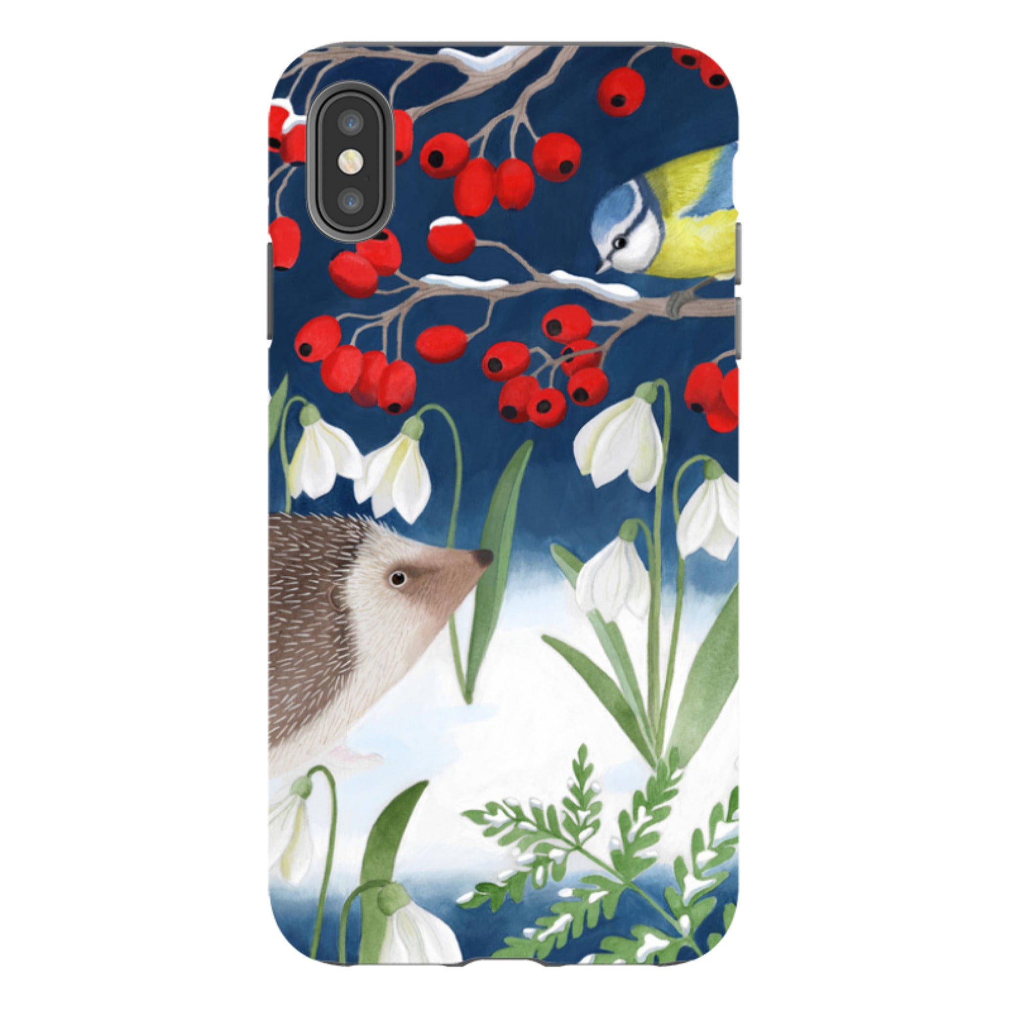 iPhone Tough Case - Blue Tit And Hedgehog By Bex Parkin