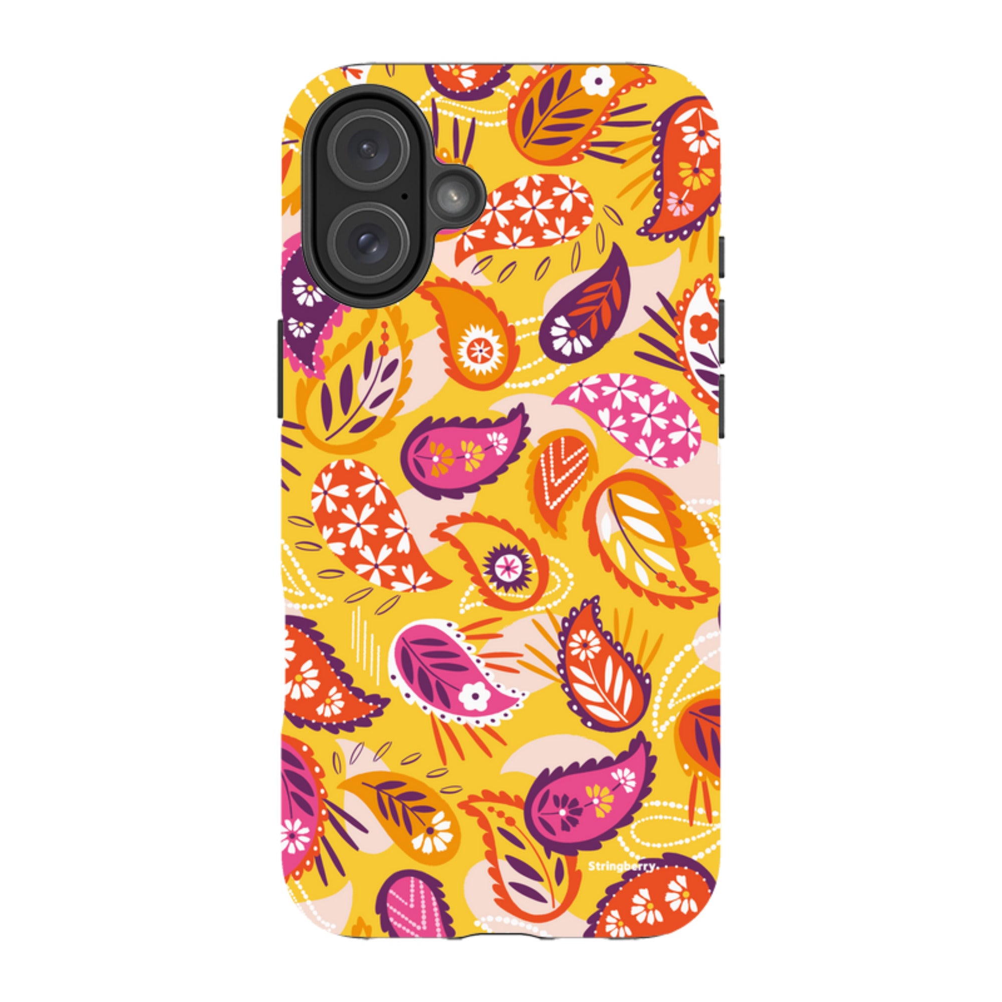 iPhone MagSafe Tough Case -  Paisley Yellow By Ali Brookes