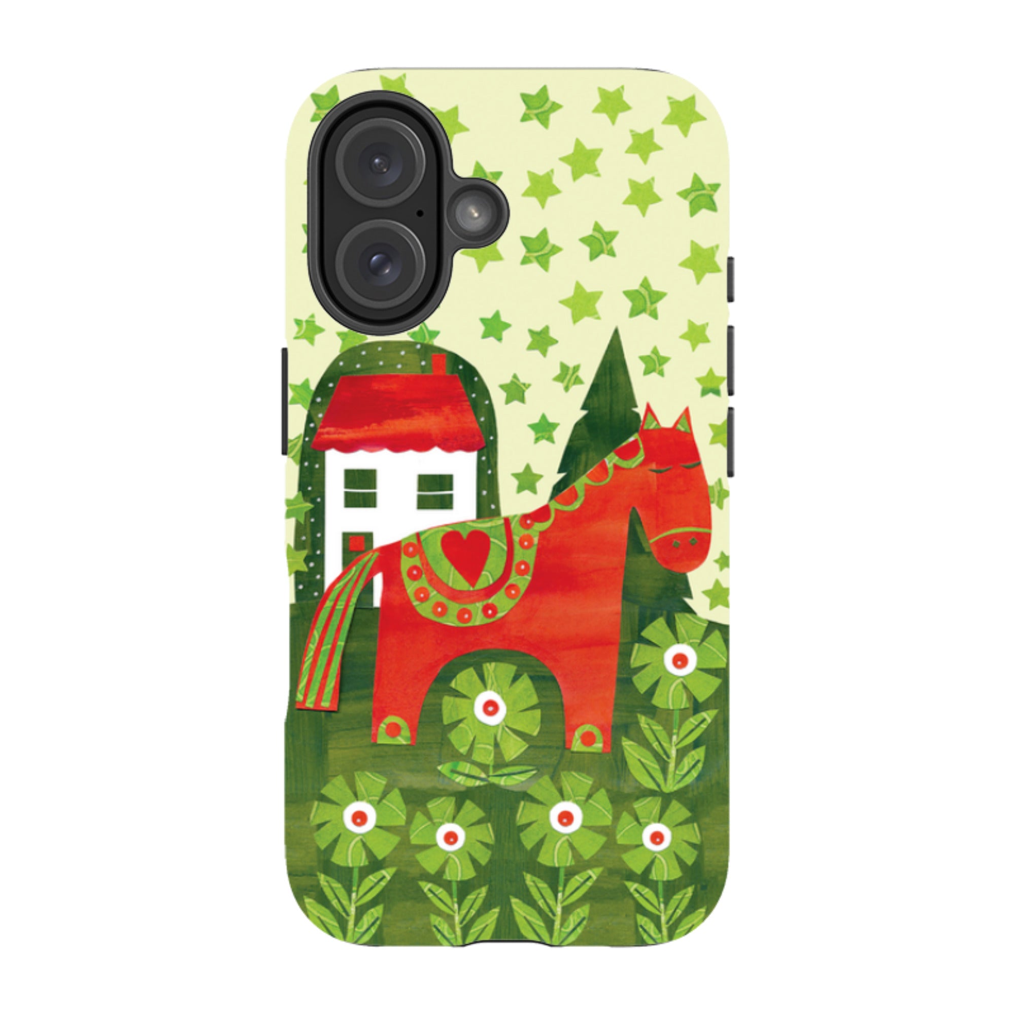 iPhone Tough Case - Red Dala Horse By Tracey English