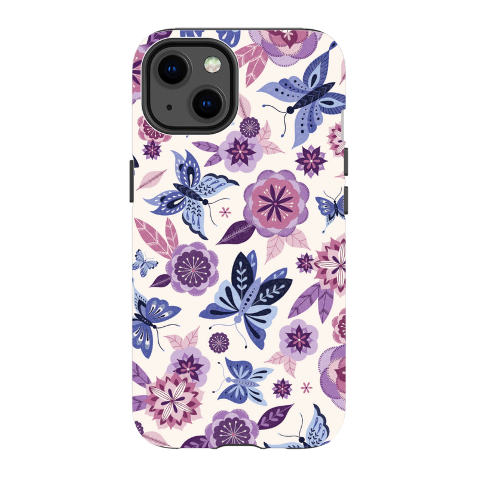 iPhone MagSafe Tough Case -  Butterfly Blooms Ivory By Jenny Zemanek