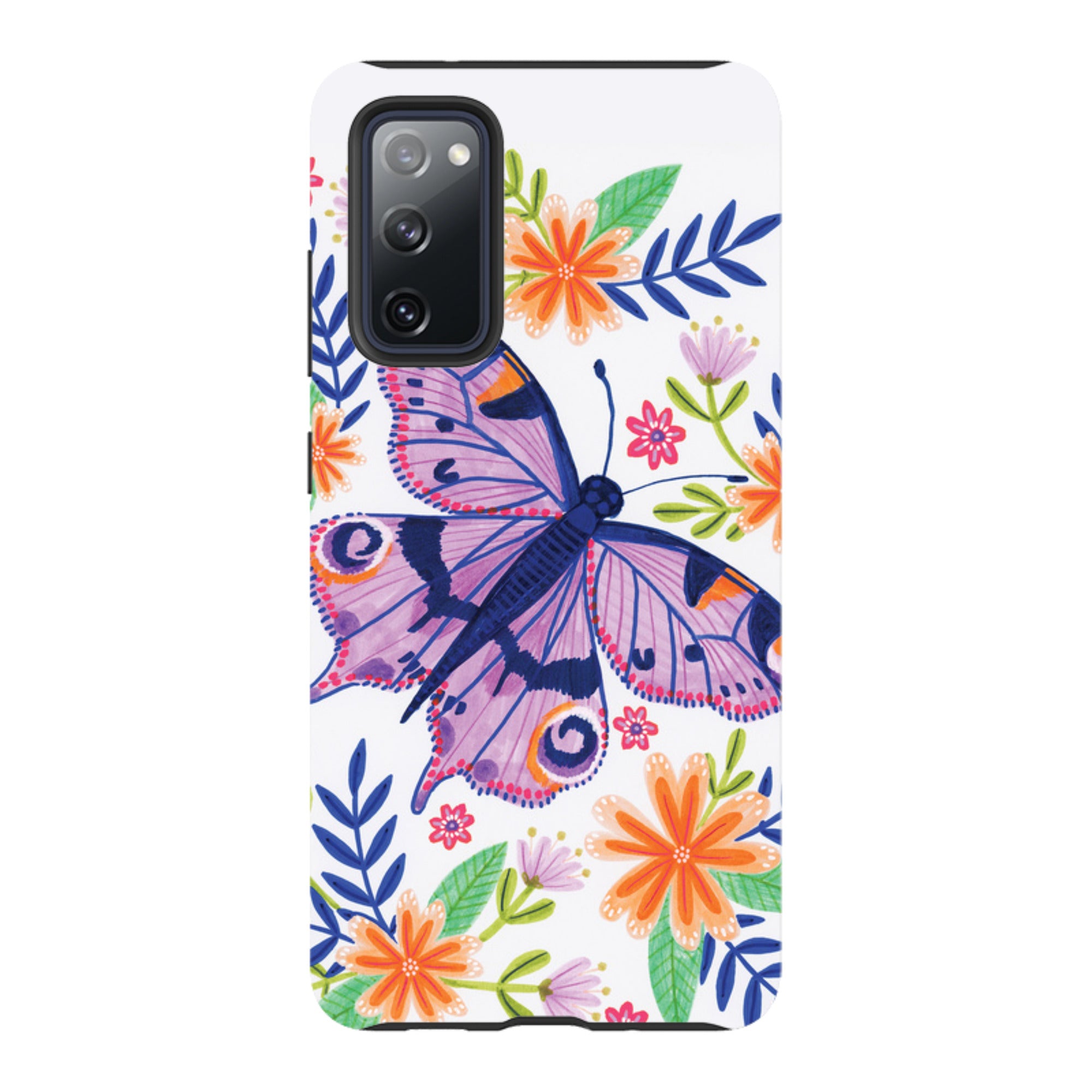 Samsung Tough Case - Floral Lilac Butterfly By Lee Foster Wilson