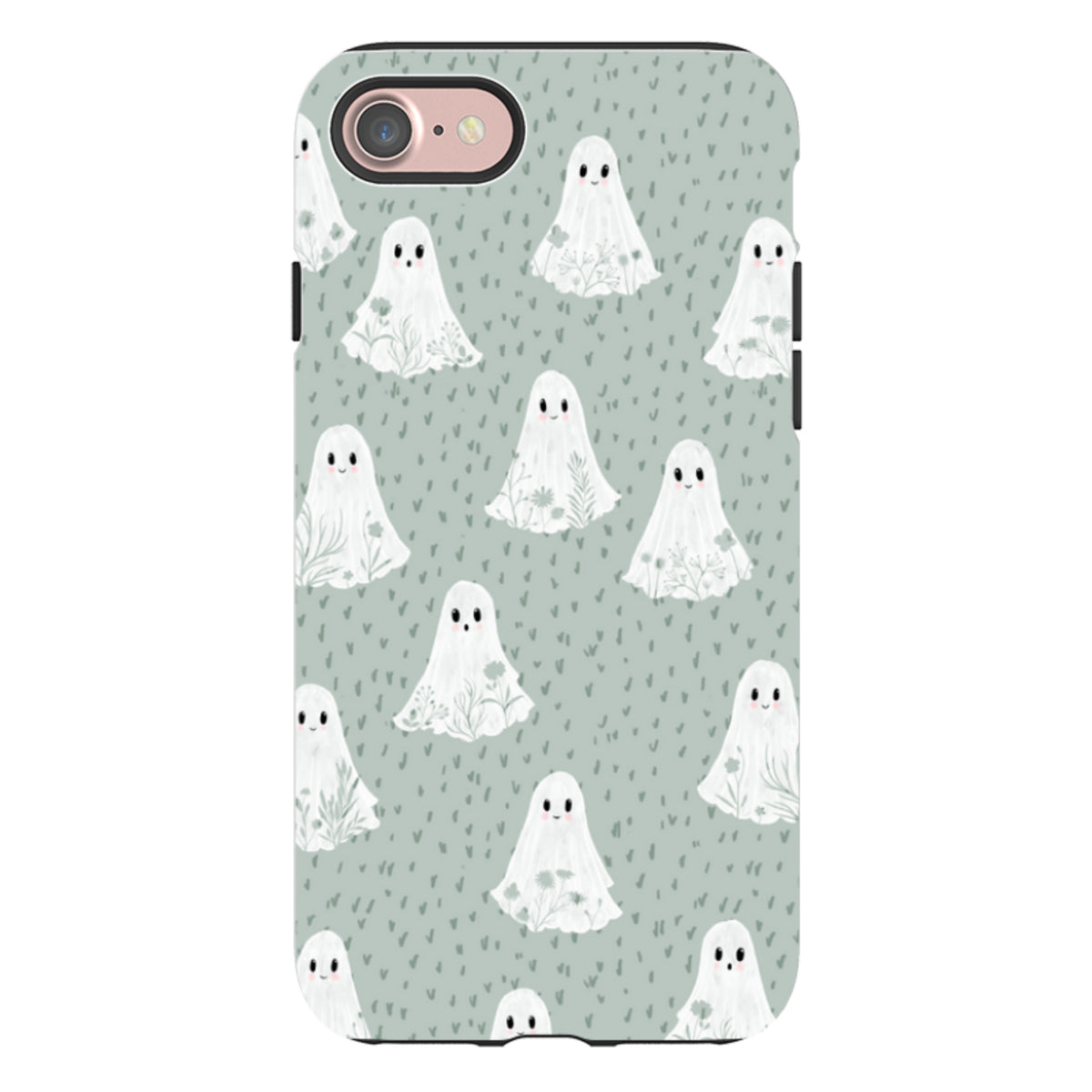 iPhone Tough Case - Floral Ghosts - Dusty Gourd By Katherine Quinn