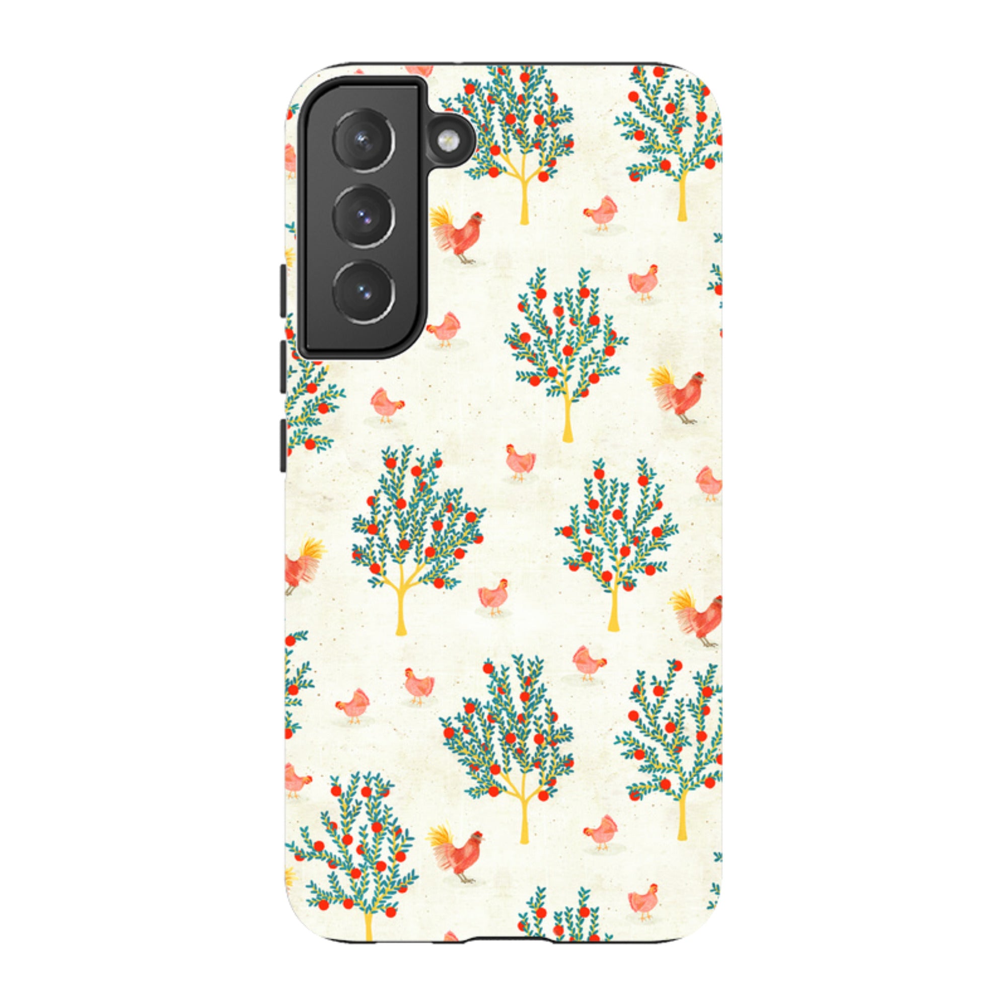 Samsung Tough Case - Apple Trees And Chickens Cream By Katherine Quinn