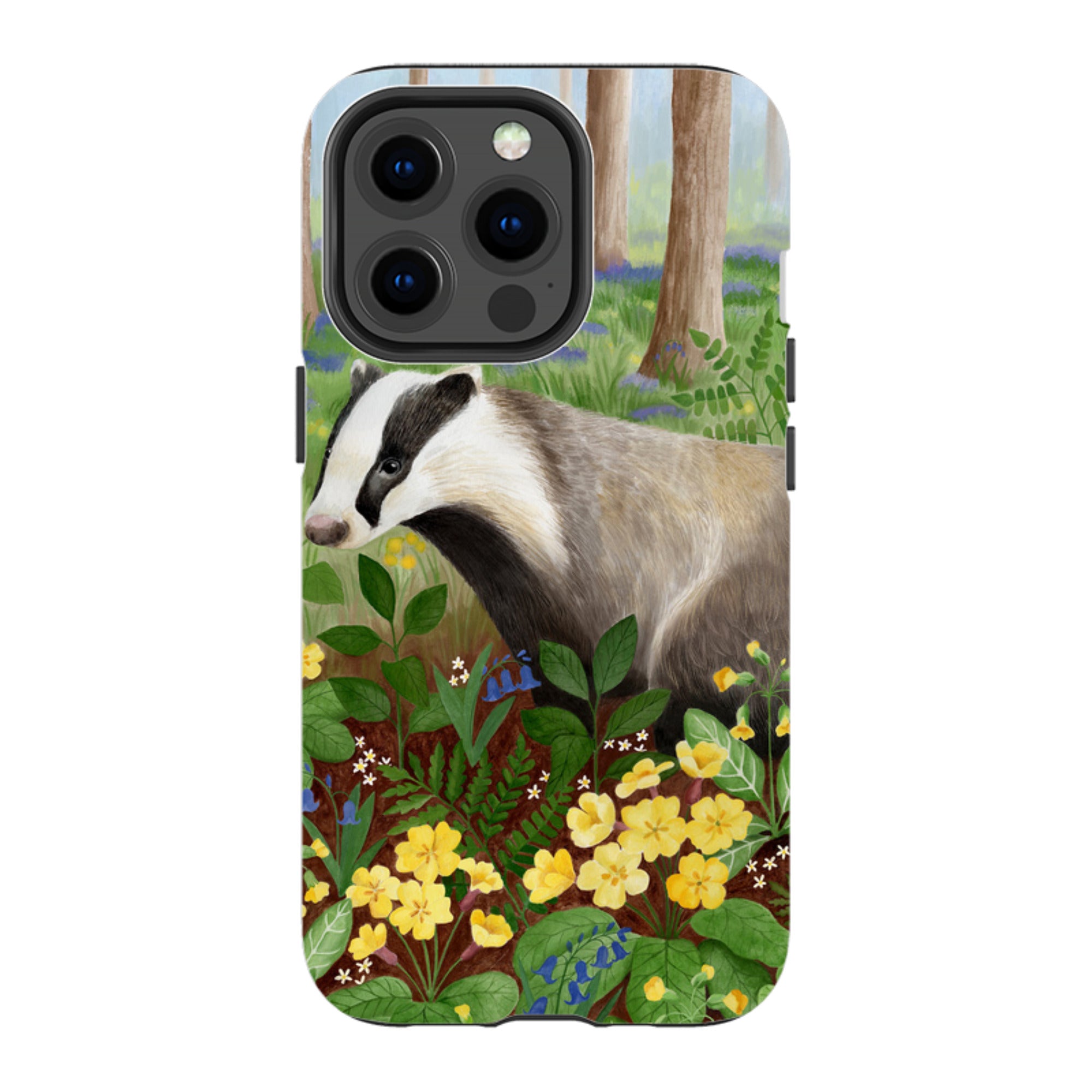 iPhone Tough Case - Bluebell Badger By Bex Parkin