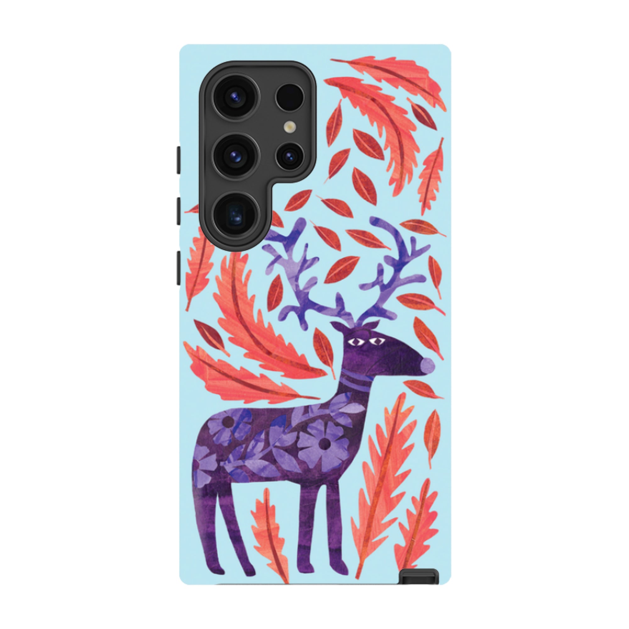 Samsung Tough Case - Purple Reindeer By Tracey English