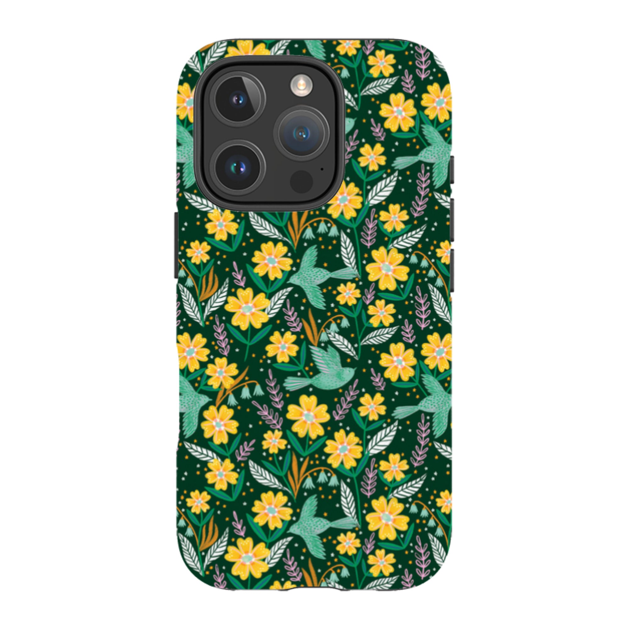 iPhone Tough Case - Sweet Birds Green By Lee Foster Wilson