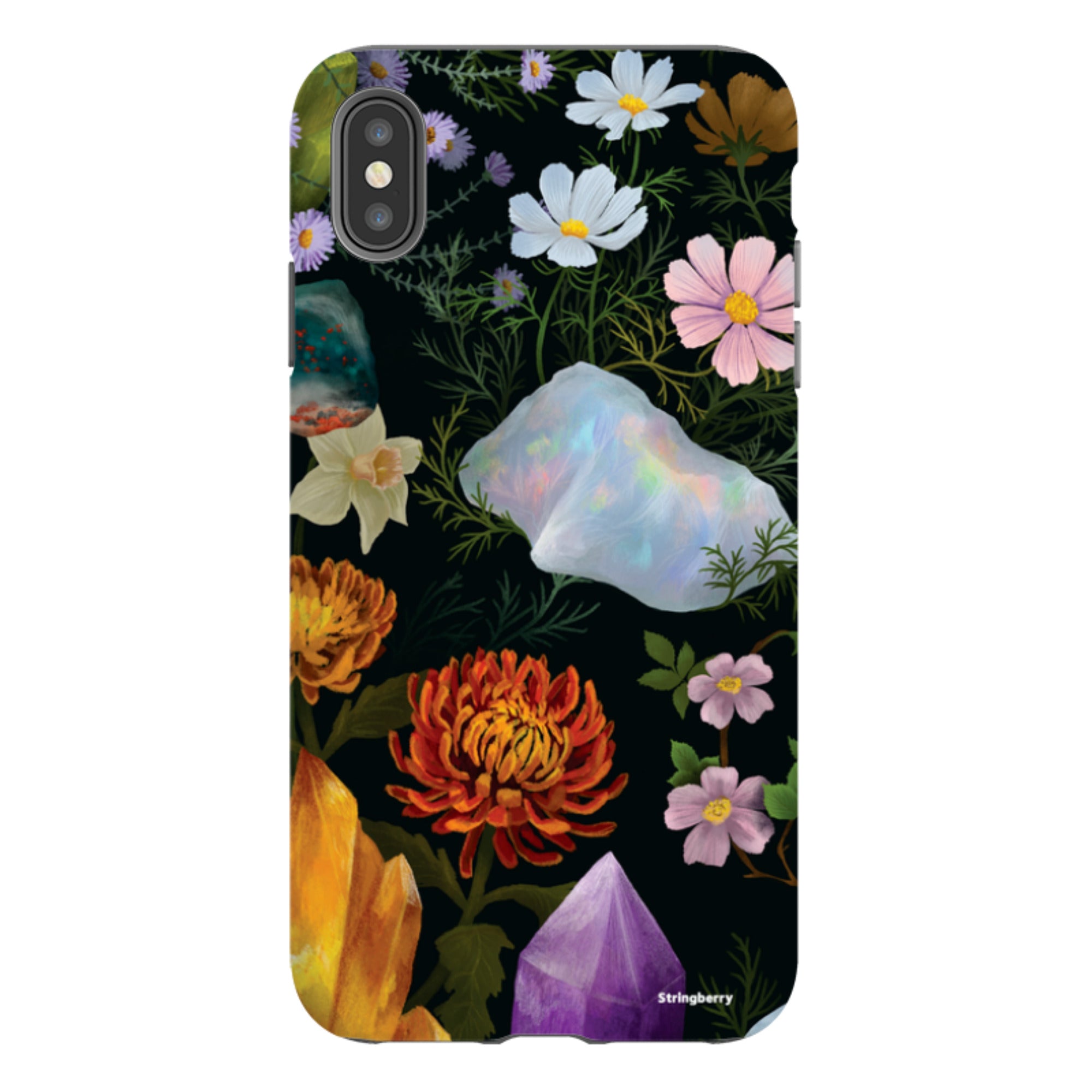 iPhone Tough Case - Crystal Flowers By Anna Stead