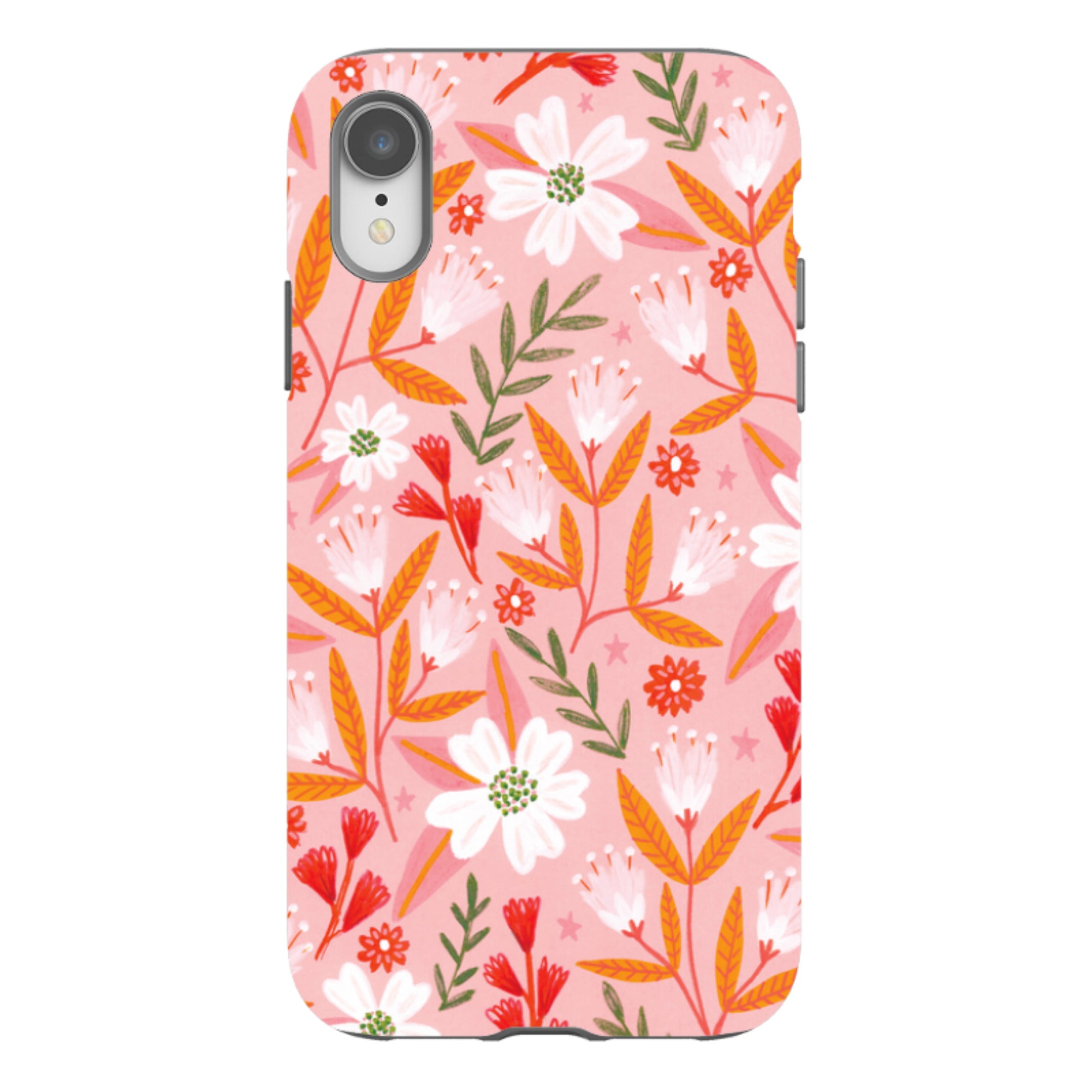 iPhone Tough Case - Pink And Orange Florals By Lee Foster Wilson