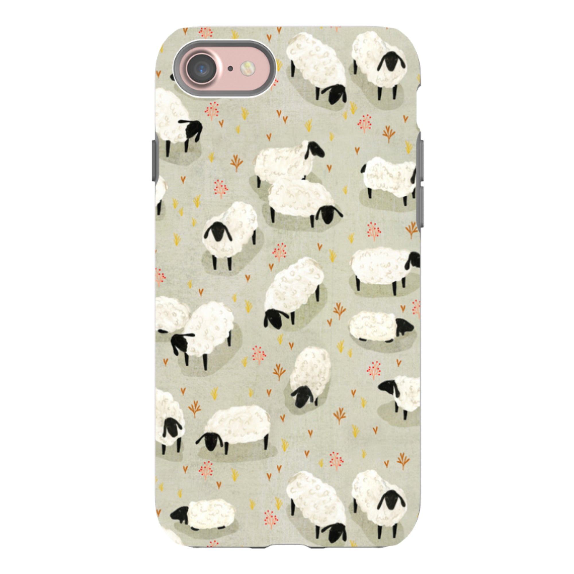 iPhone Tough Case - Sheep Grey By Katherine Quinn