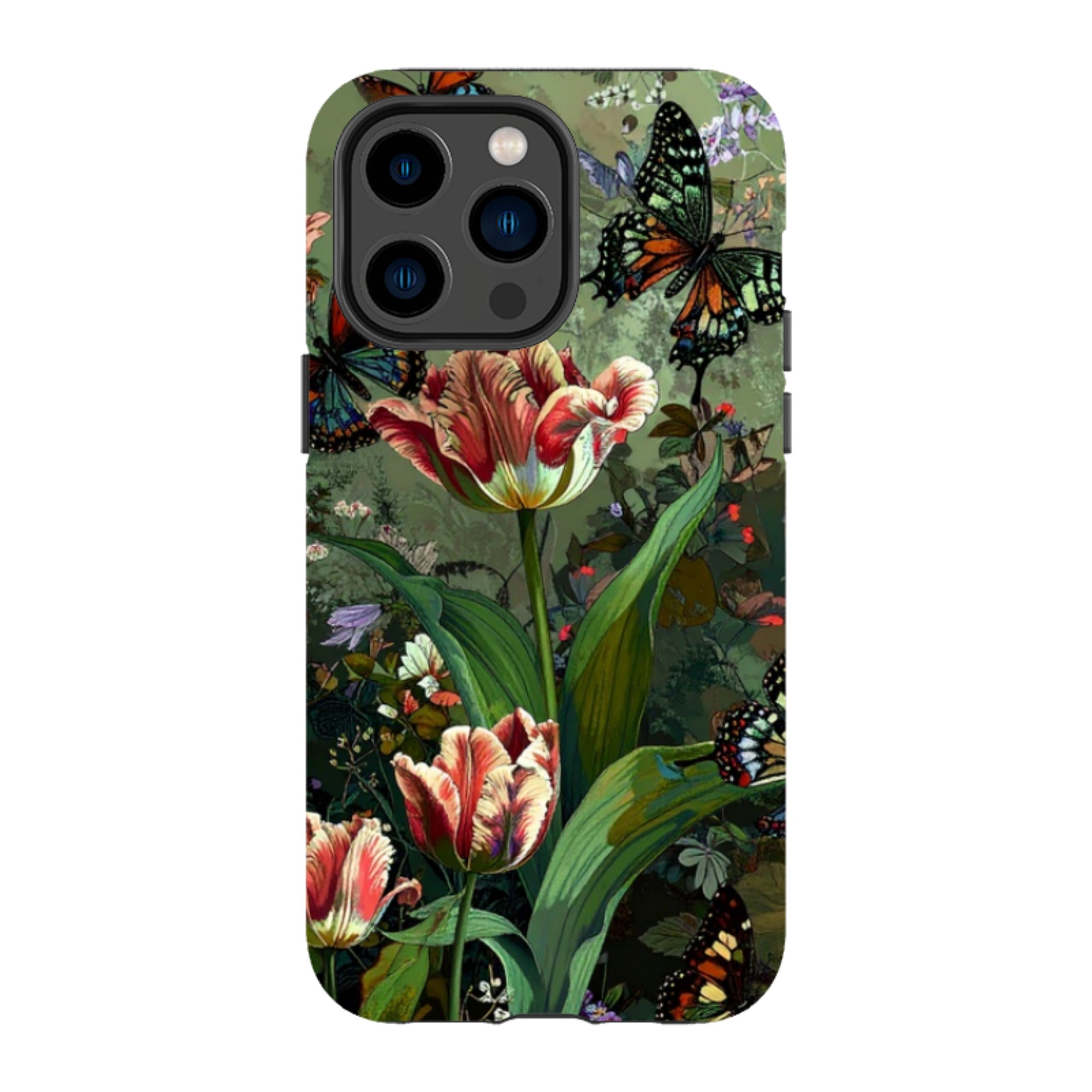 iPhone Tough Case - Green Vyne Butterflies