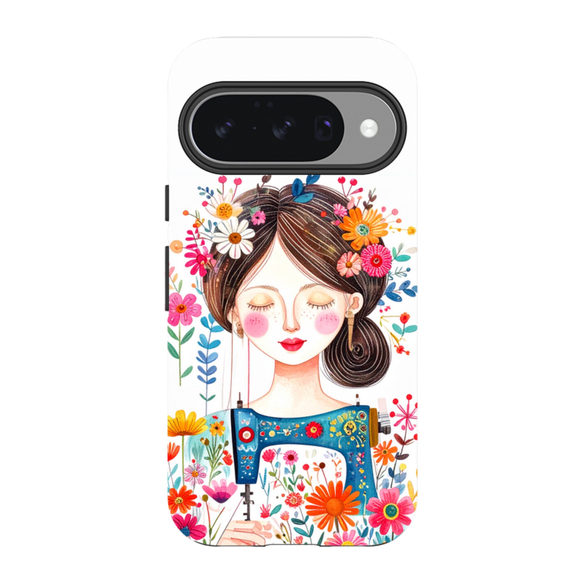 Google Tough Case - Floral Sewing Lady
