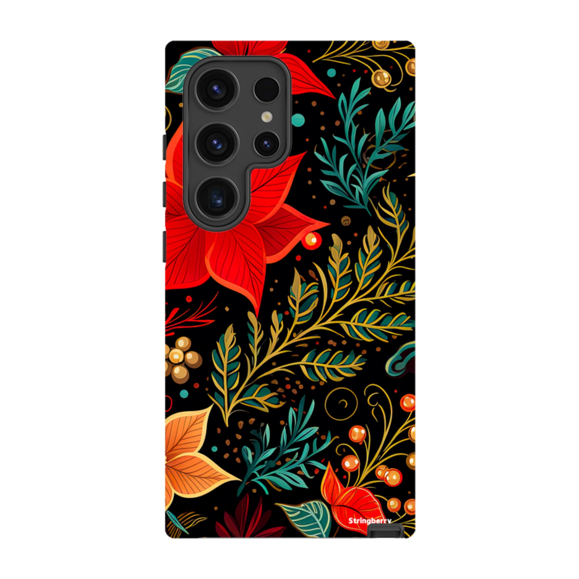 Samsung Tough Case -Red Winter Floral II