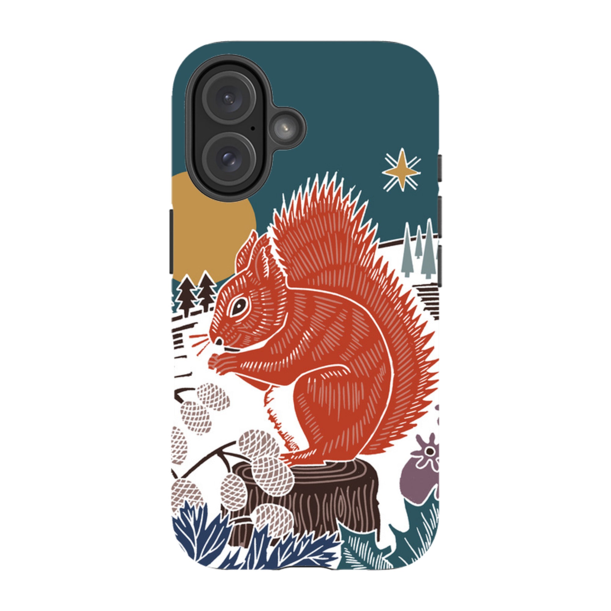 iPhone Tough Case - Winter Squirrel By Kate Heiss