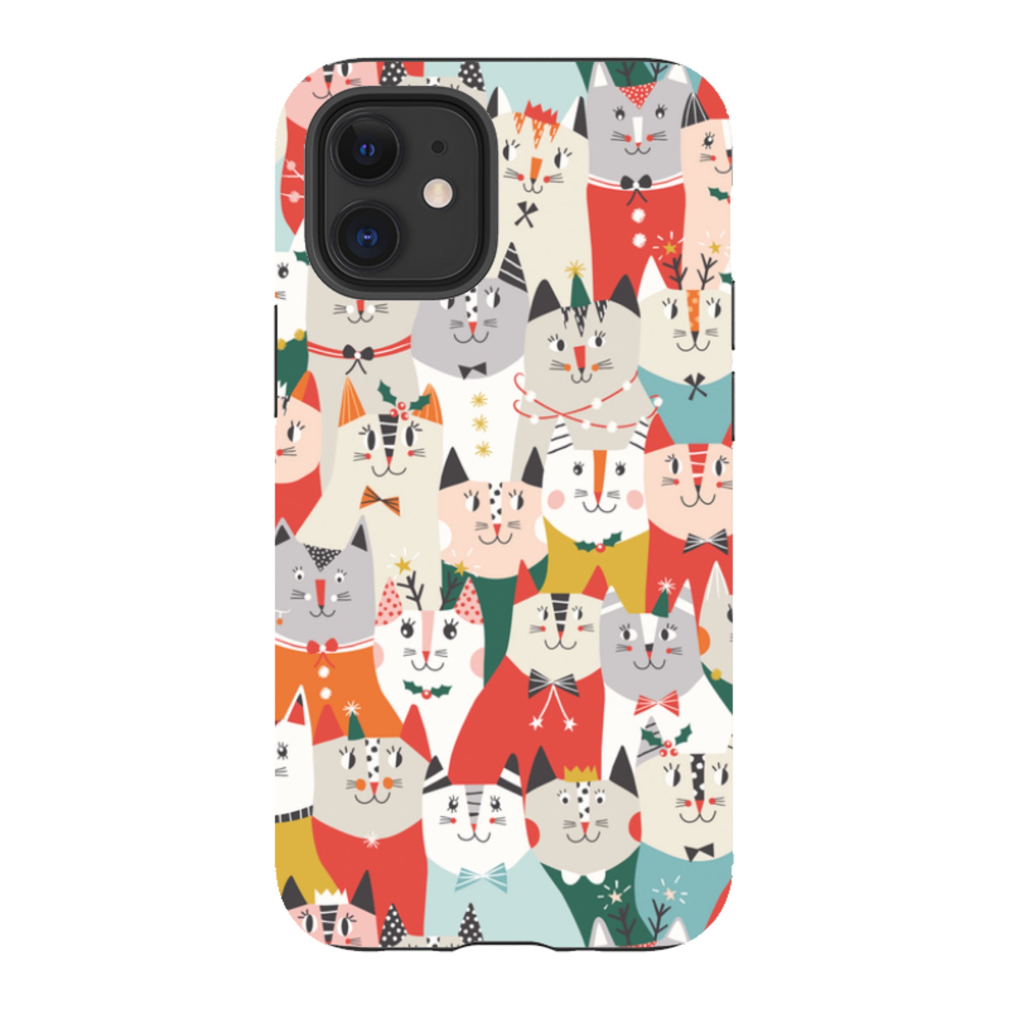 iPhone Tough Case - Christmas Cats By Ali Brookes