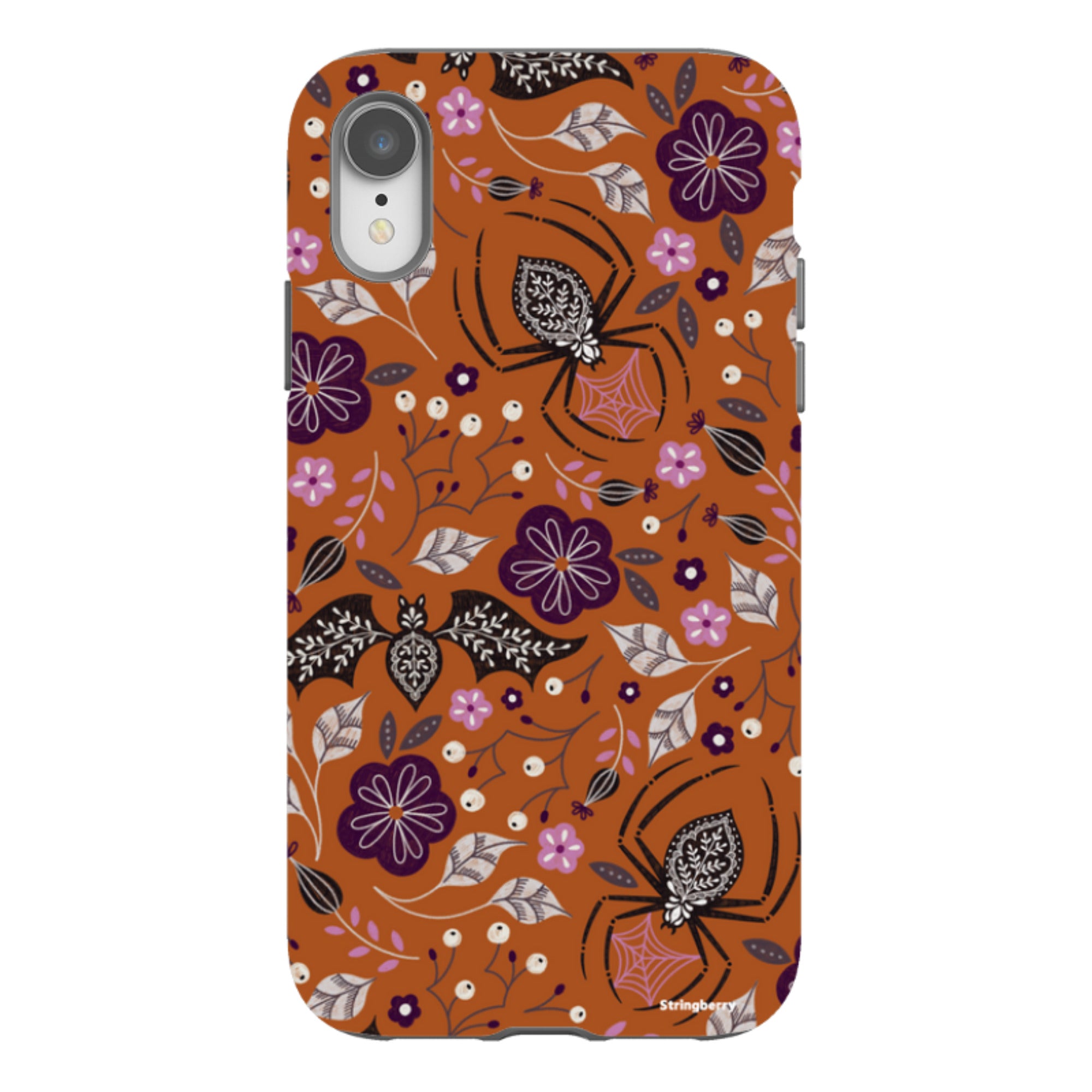 iPhone Tough Case - SpiderBat Orange By Jenny Zemanek