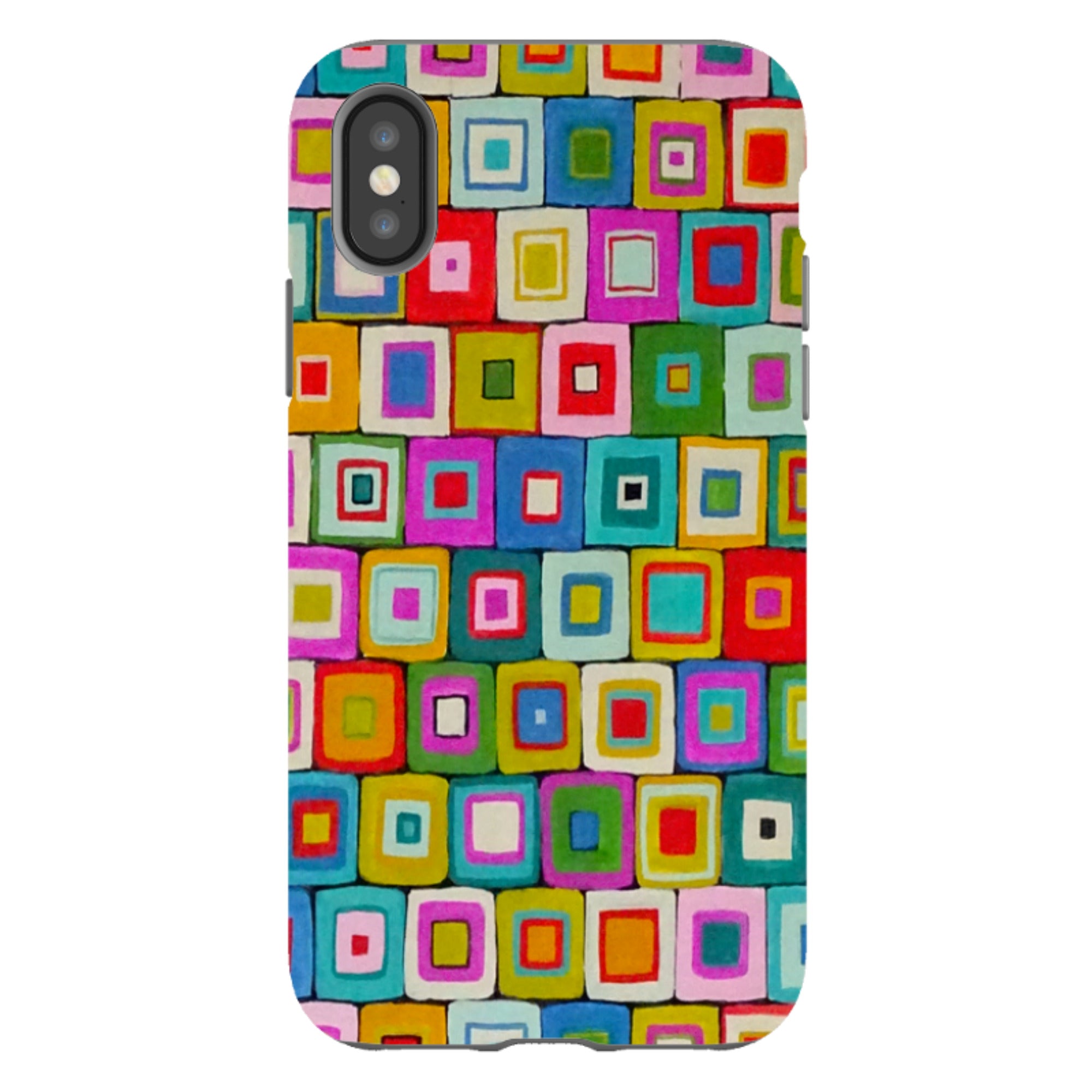 iPhone Tough Case - Atelier Blanket Squares Bright By Sarah Campbell