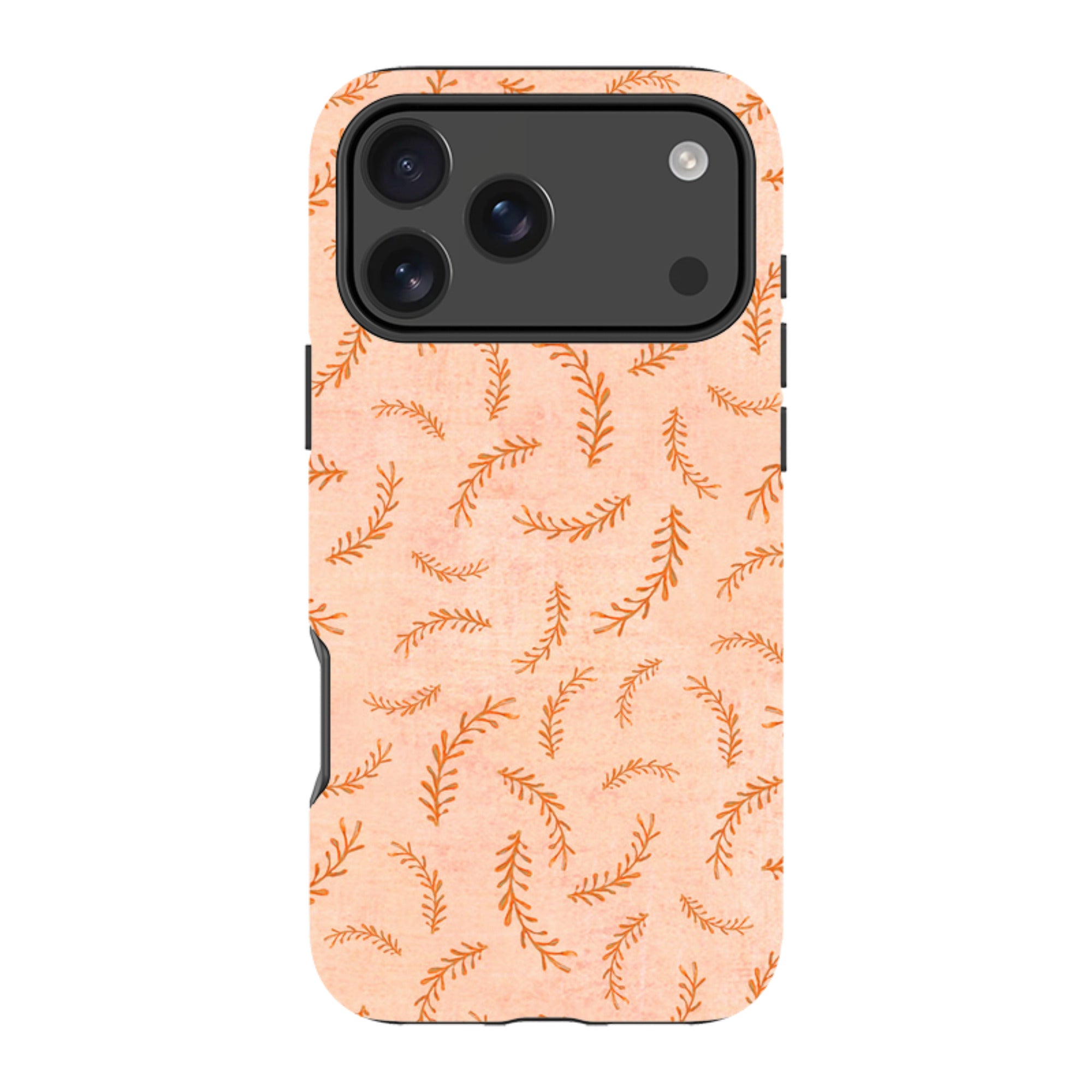 iPhone Tough Case - Feathers Pink By Katherine Quinn