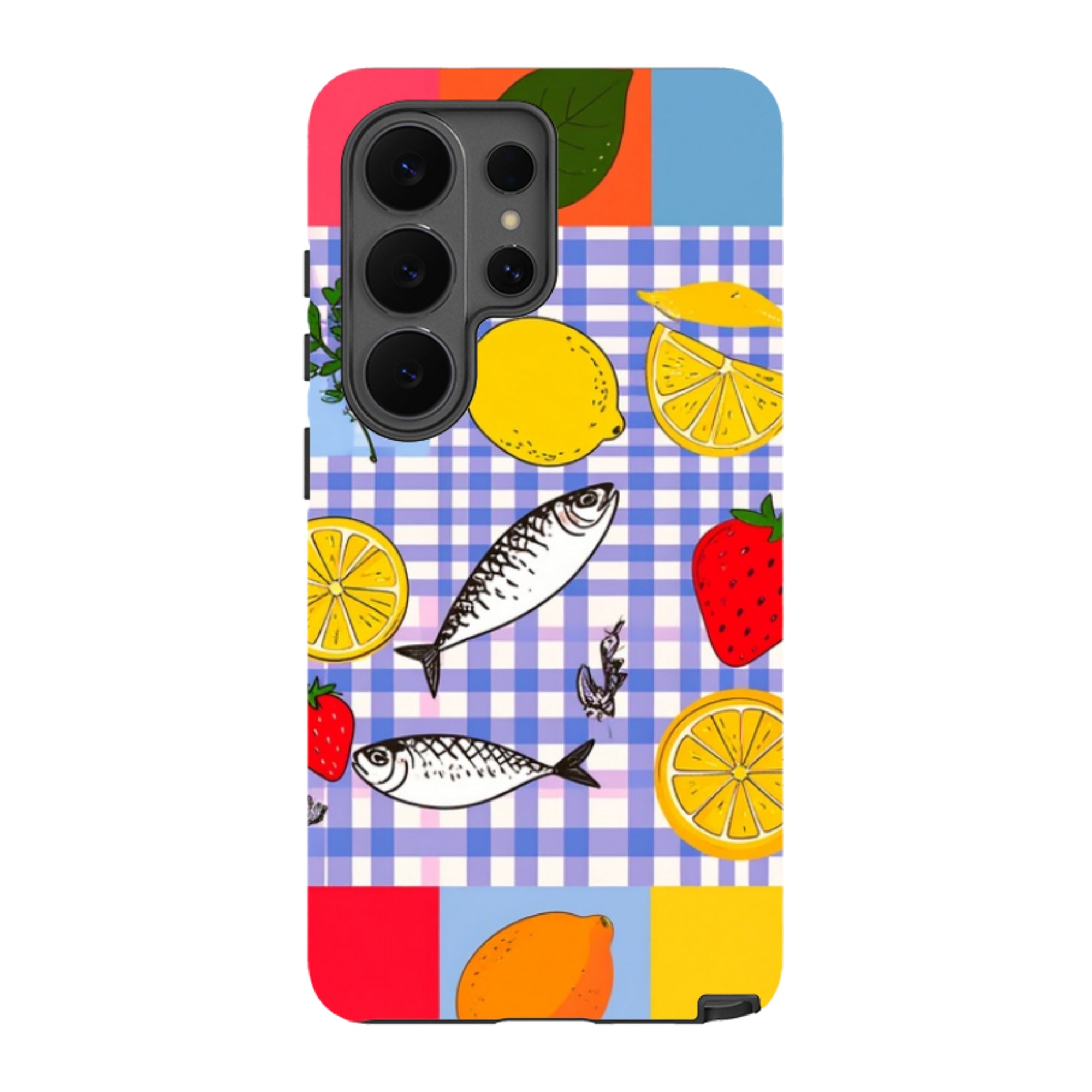 Samsung Tough Case - Sardines and Checks