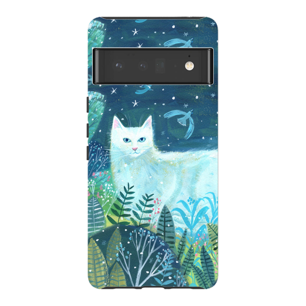 Google Tough Case - White Cat By Mary Stubberfield