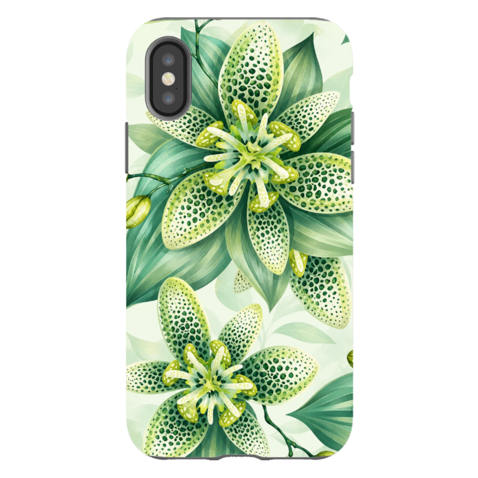 iPhone Tough Case - Sage Green Lily