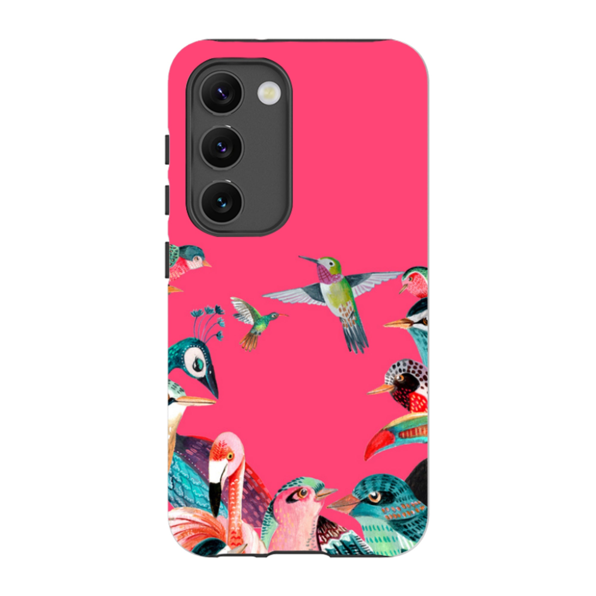 Samsung Tough Case - Pink Birds By Caroline Bonne Muller