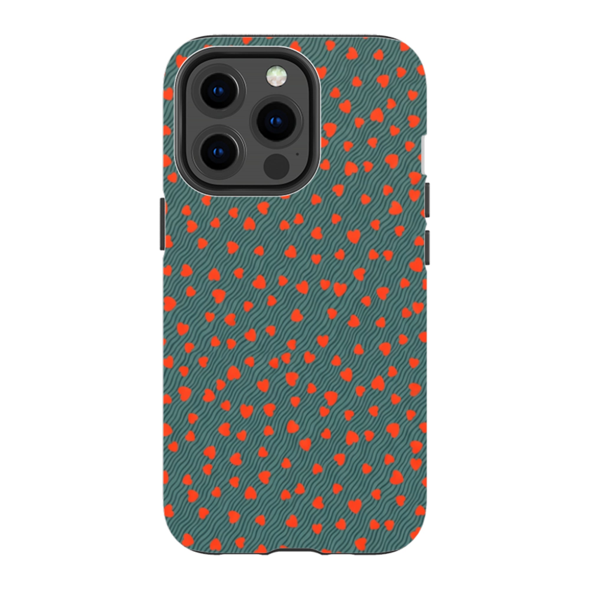 iPhone Tough Case - Red Hearts