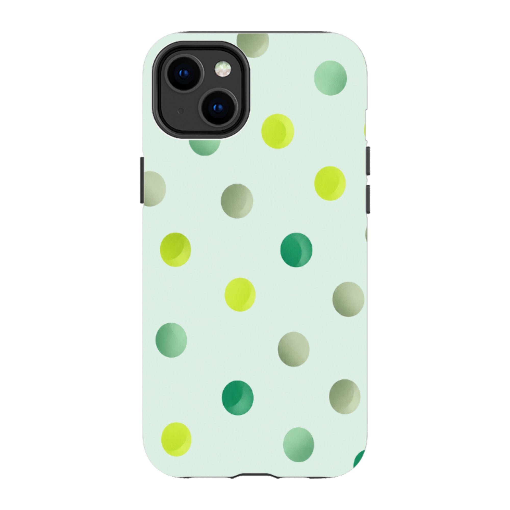iPhone Tough Case - Mint Polka Dot