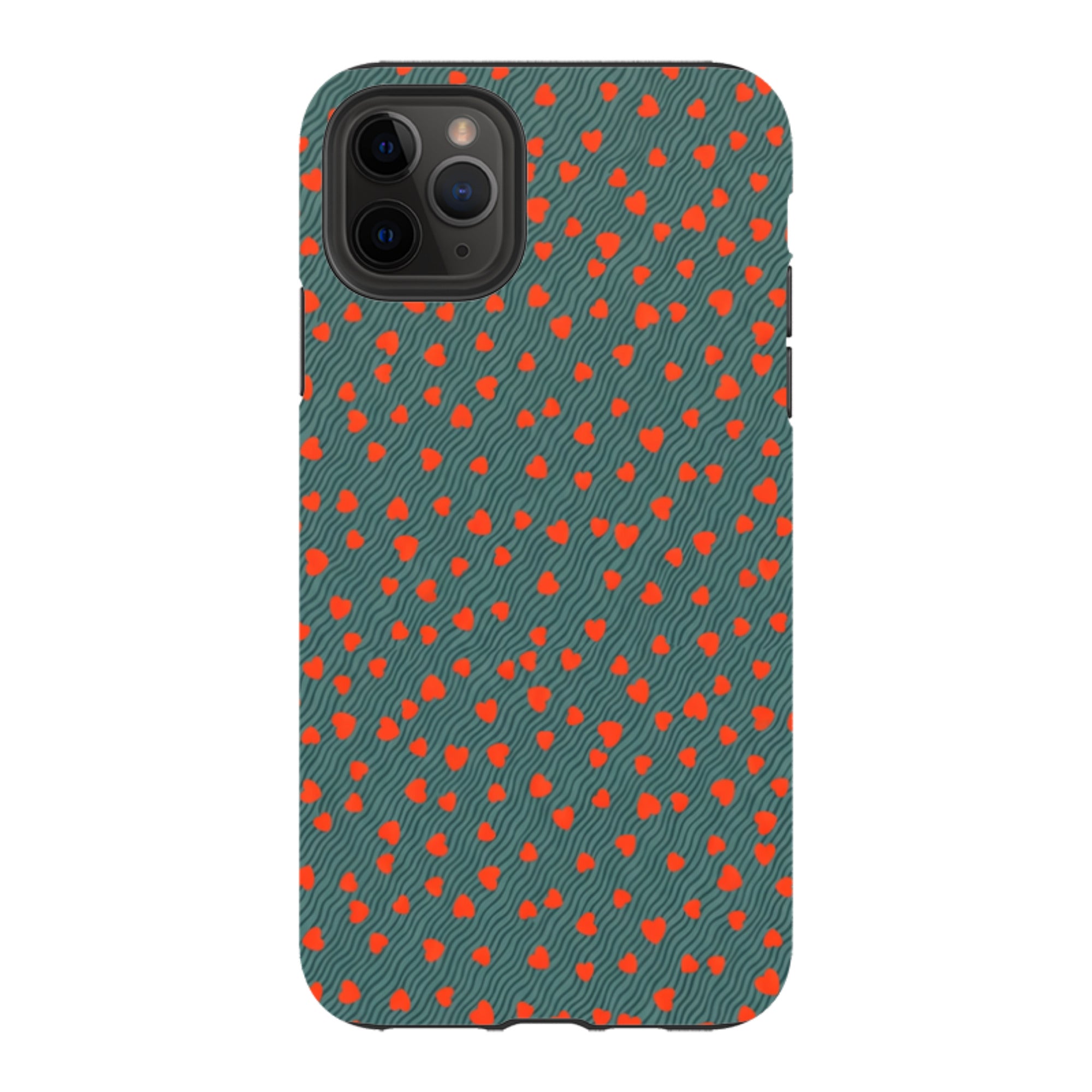 iPhone Tough Case - Red Hearts