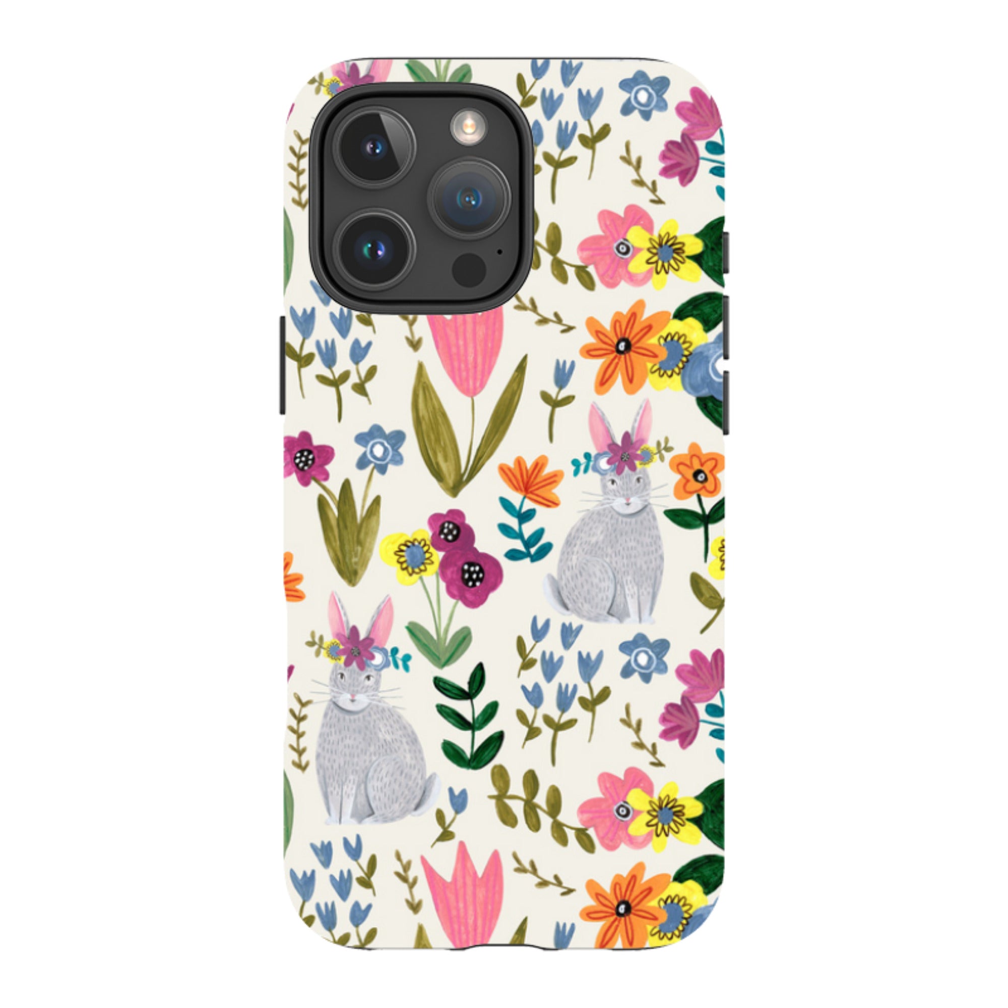 iPhone Tough Case - Rabbit Floral By Caroline Bonne Muller