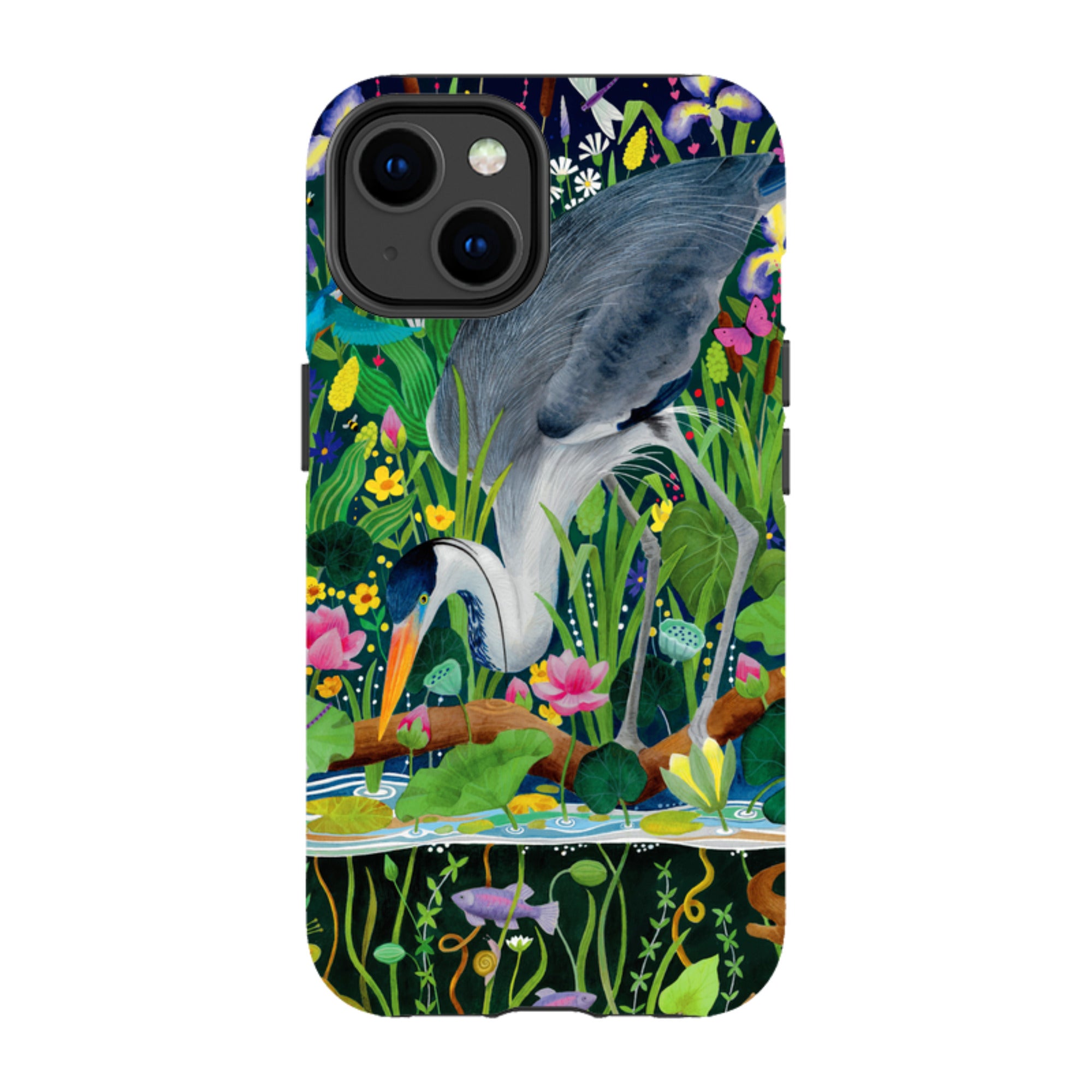 iPhone Tough Case - Heron Fishing By Bex Parkin