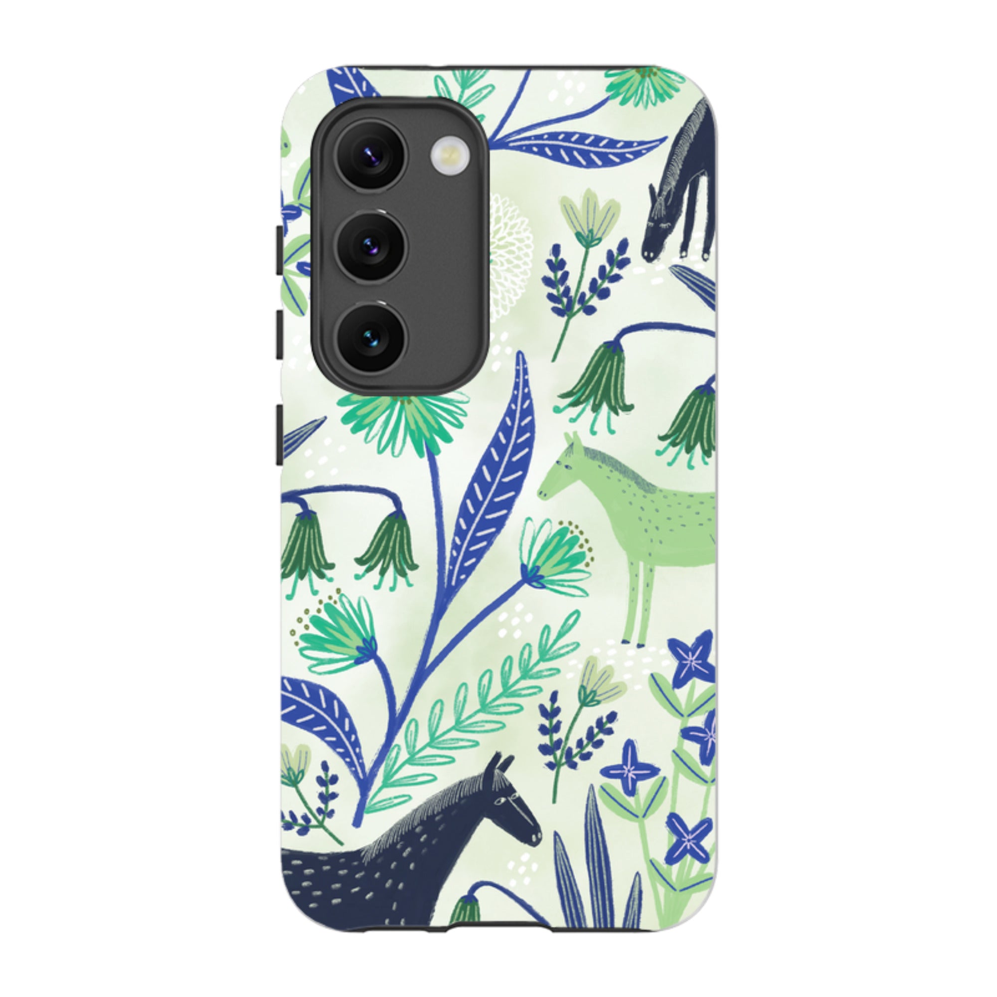 Samsung Tough Case - Wild Ponies Green By Lee Foster Wilson