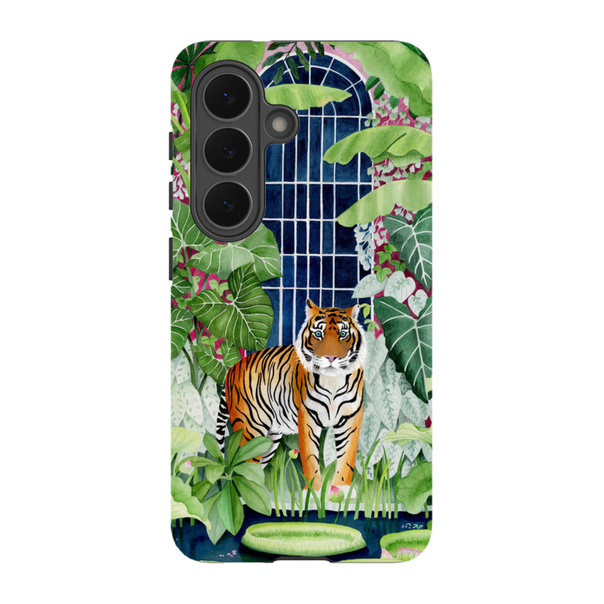 Samsung Tough Case - Green House Tiger By Bex Parkin