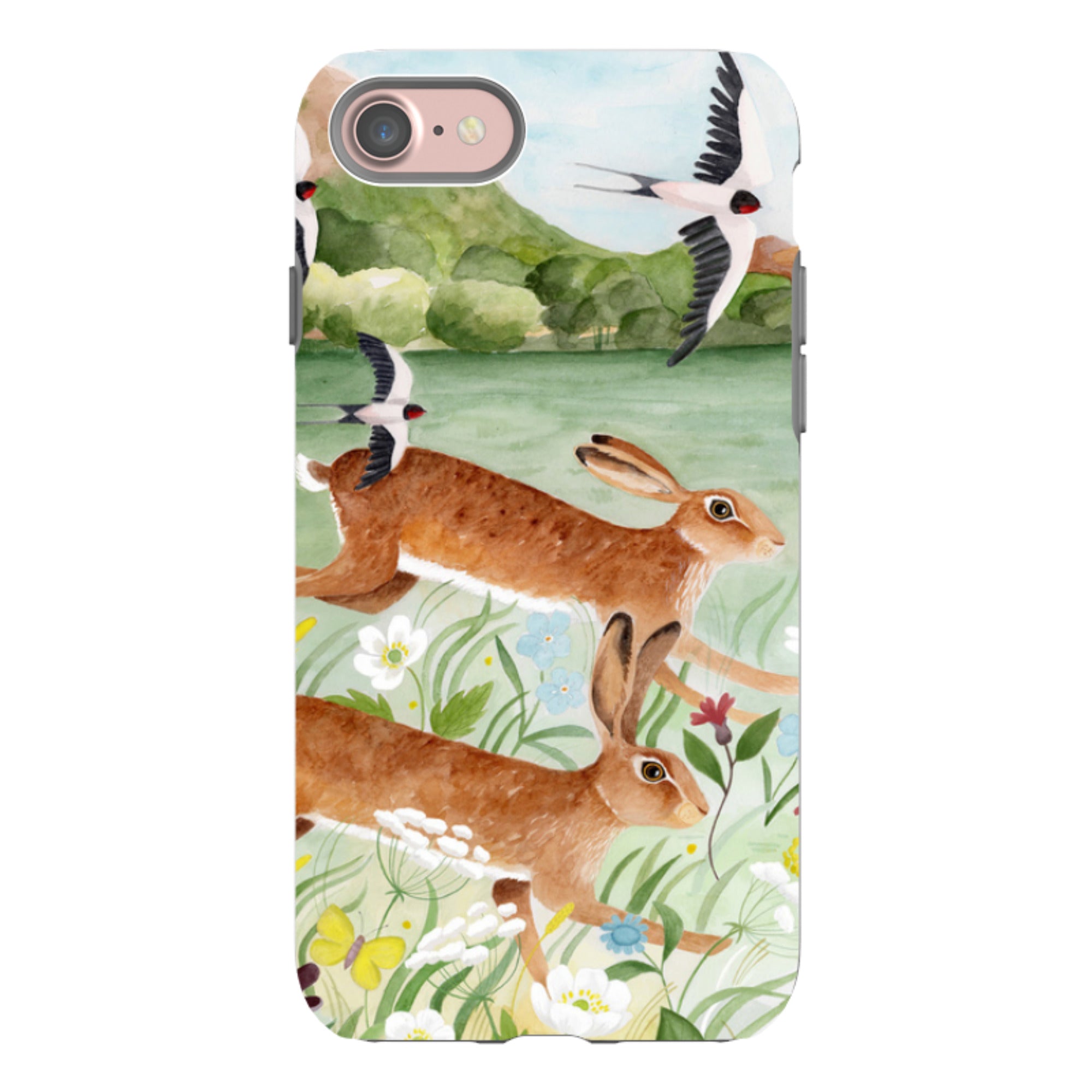 iPhone Tough Case - Hares By Bex Parkin