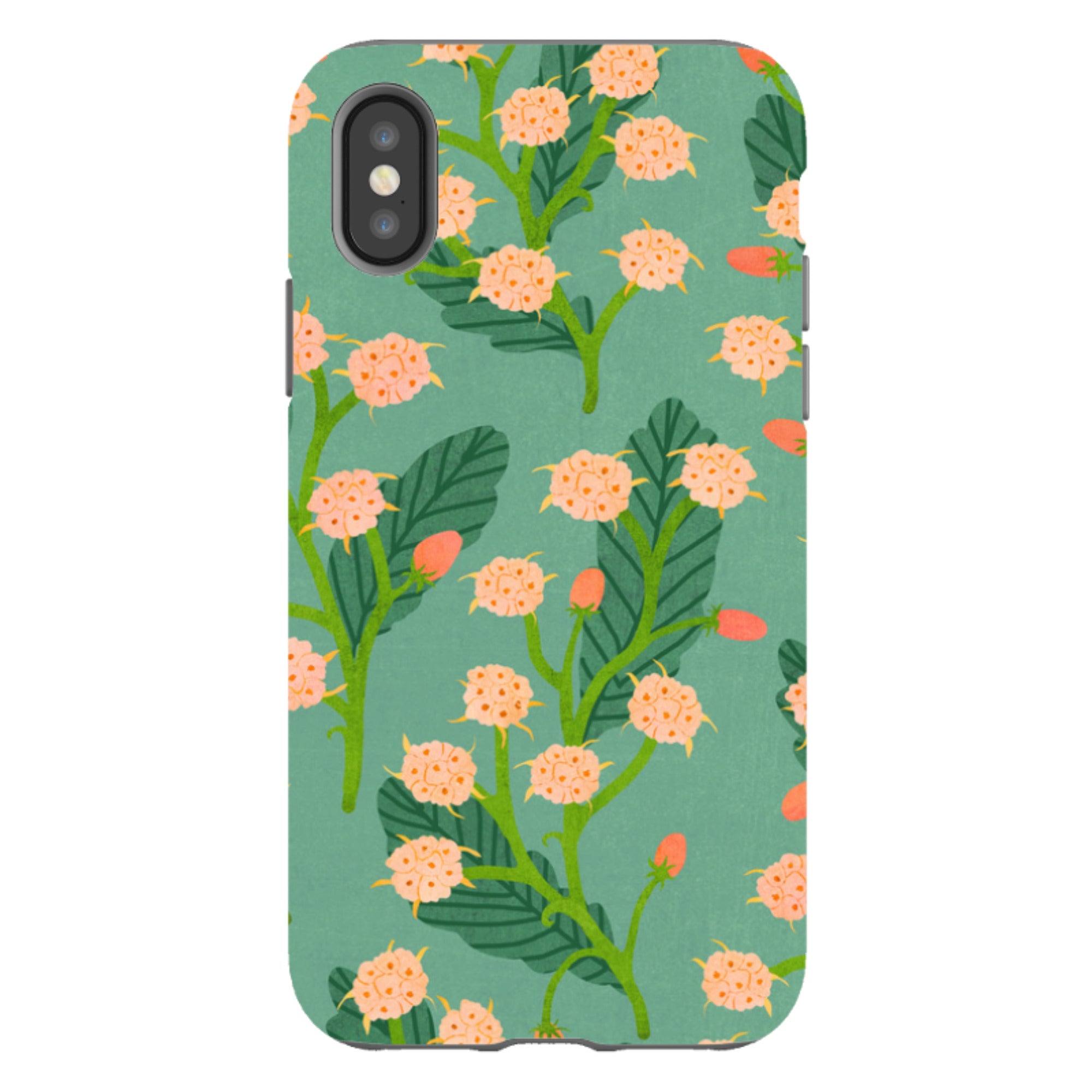 iPhone Tough Case - Summer Seeds Teal By Katherine Quinn