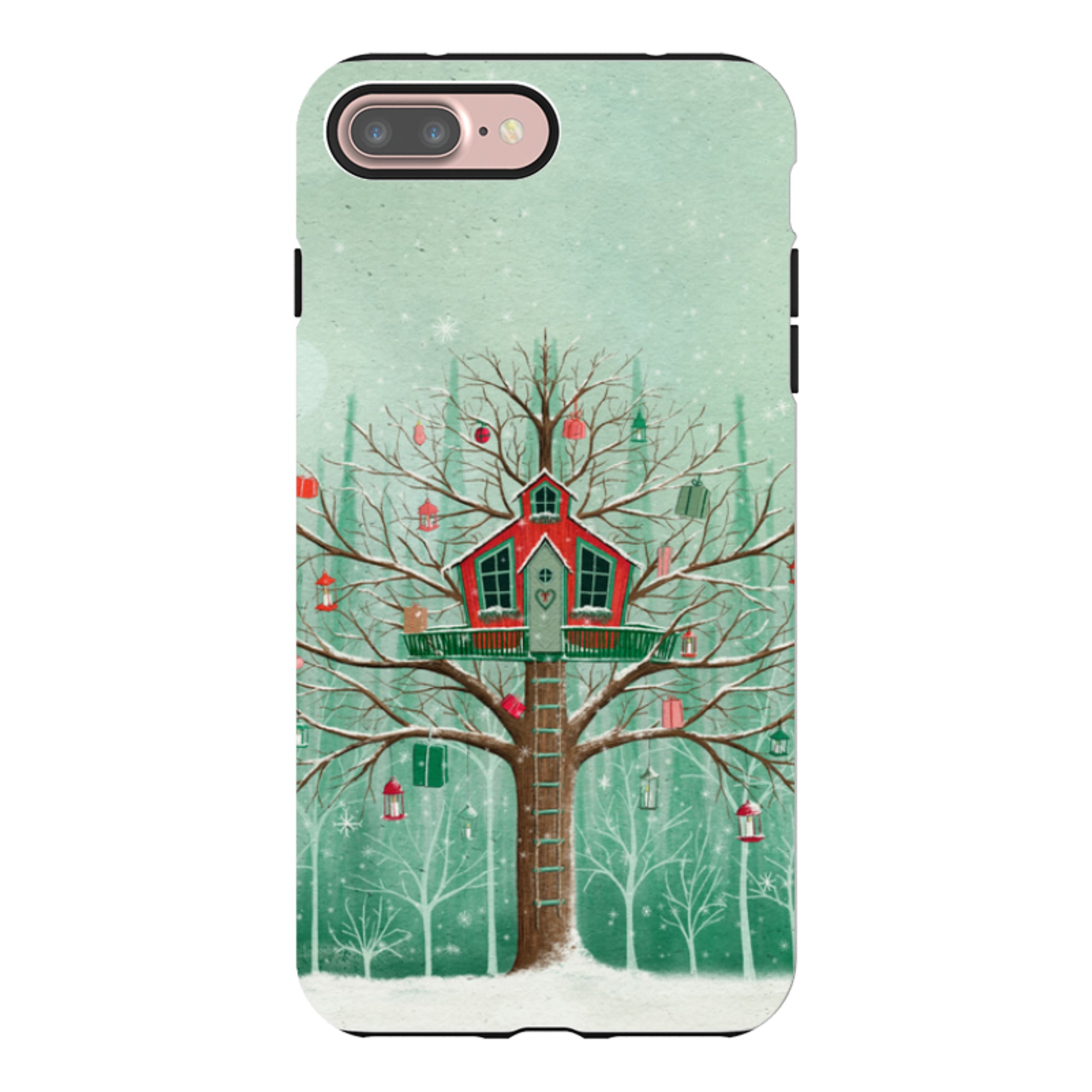 iPhone Tough Case -Christmas Tree House By Maja Lindberg