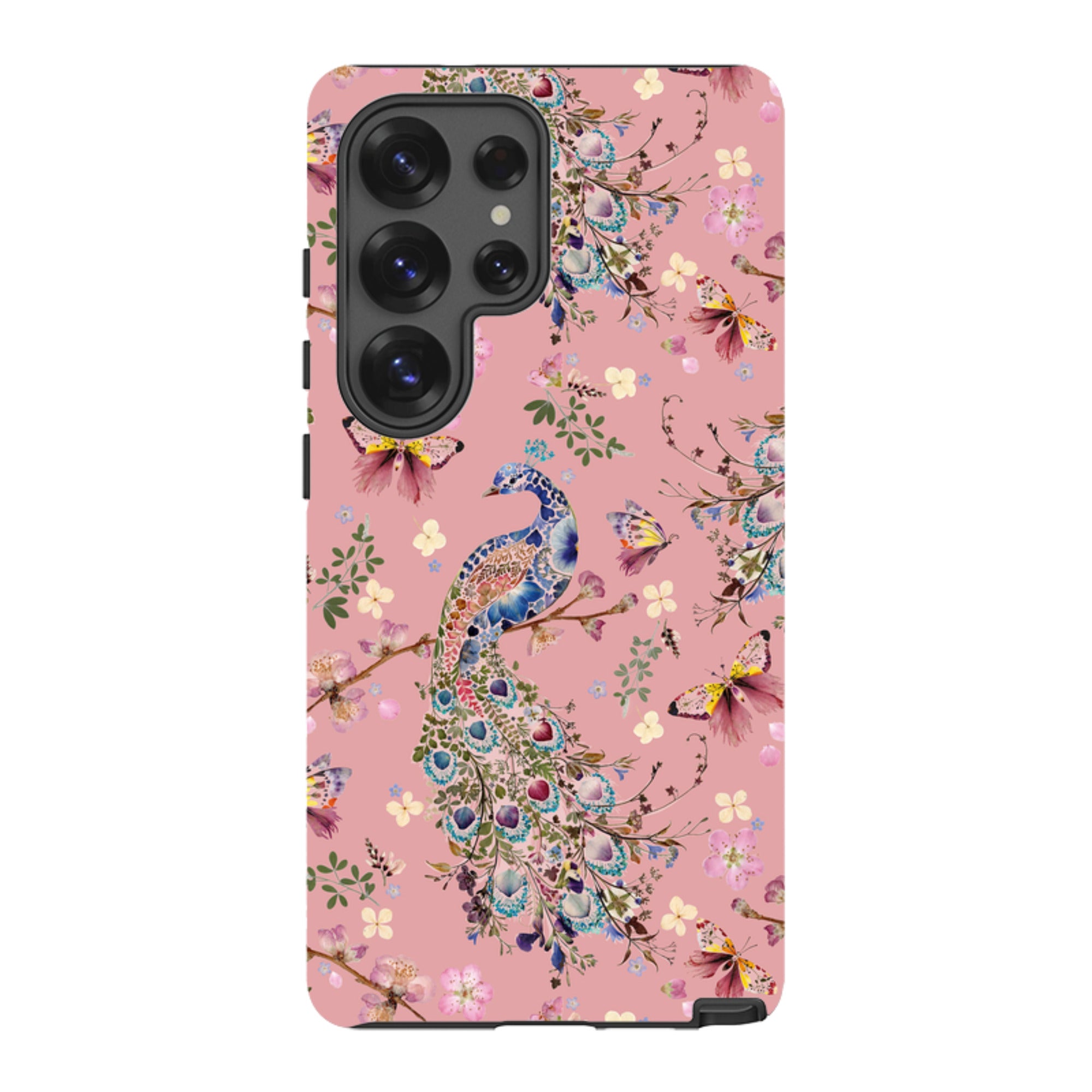 Samsung Tough Case - Peacock and Cherry Blossoms Lupine By Helen Ahpornsiri