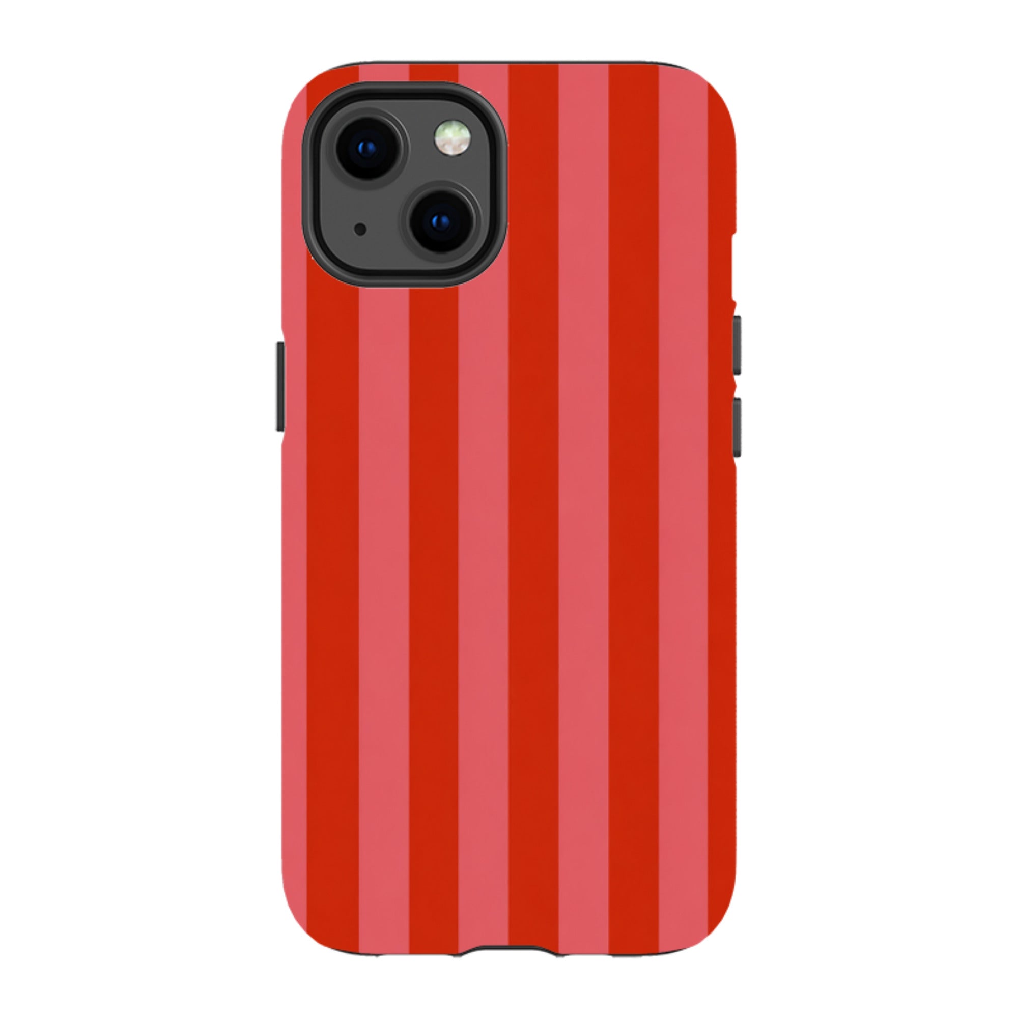 iPhone MagSafe Tough Case - Cherry Red & Pink Stripe