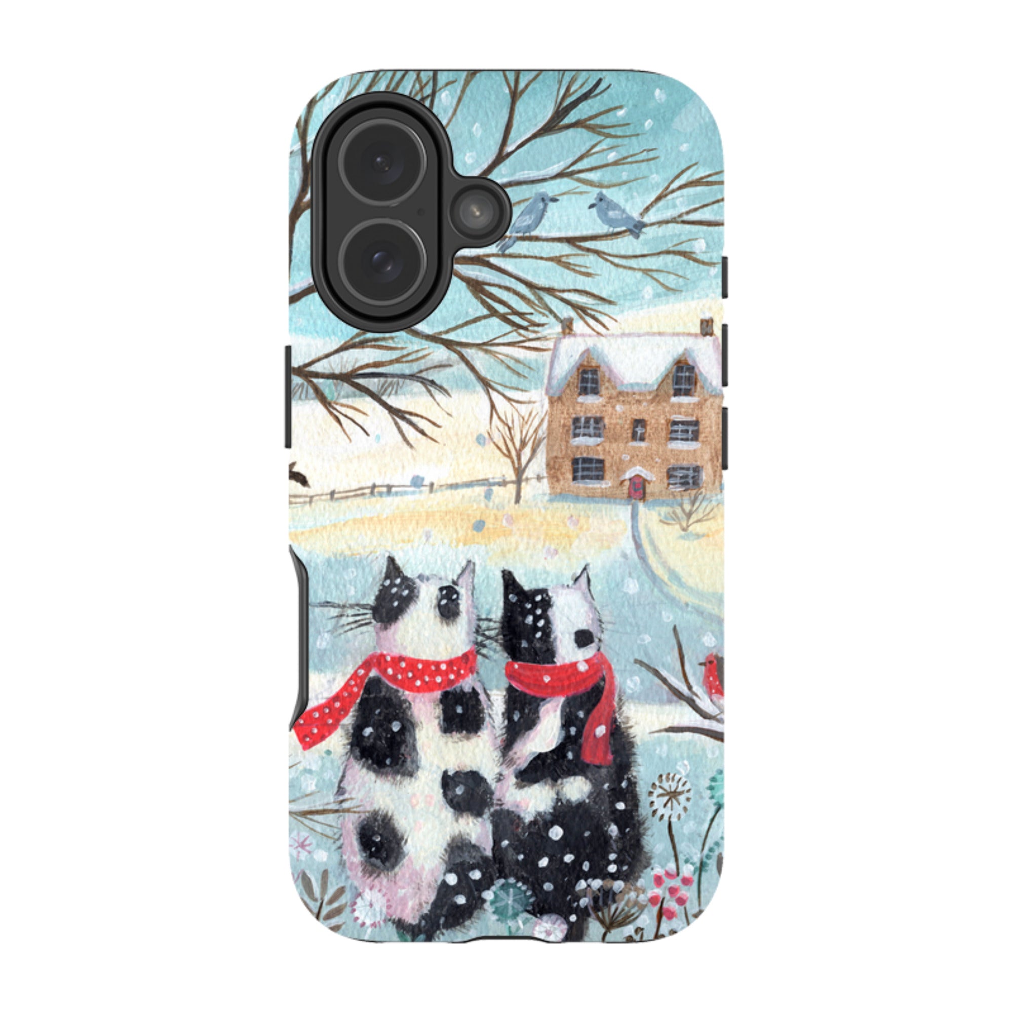 iPhone Tough Case - Christmas Cats By Mary Stubberfield